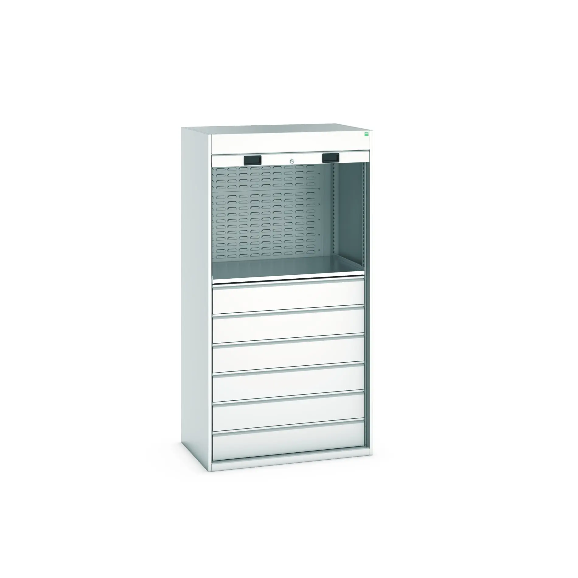 Produktfoto 1 von Bott Aufbewahrungsschrank Typ Schrank Freistehend 1 Regal/e 6 Schublade/n 2000 mm 1050 mm 650 mm Stahl