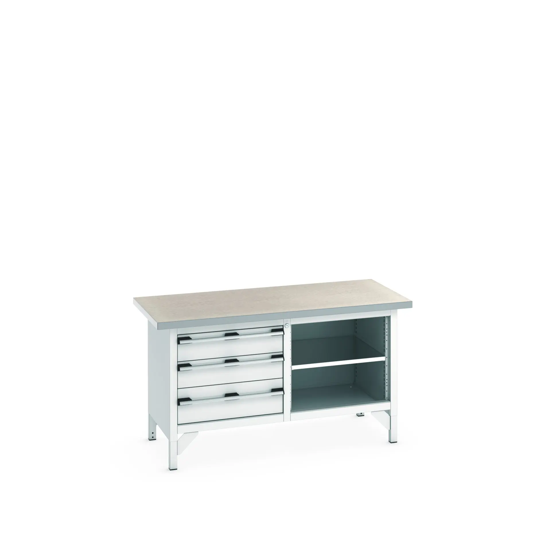 Produktfoto 1 von Bott 41002167.16V Aufbewahrungstisch Stahlblech Werkbank L. 1500 mm B. 750 mm H. 840 mm, Traglast 225kg