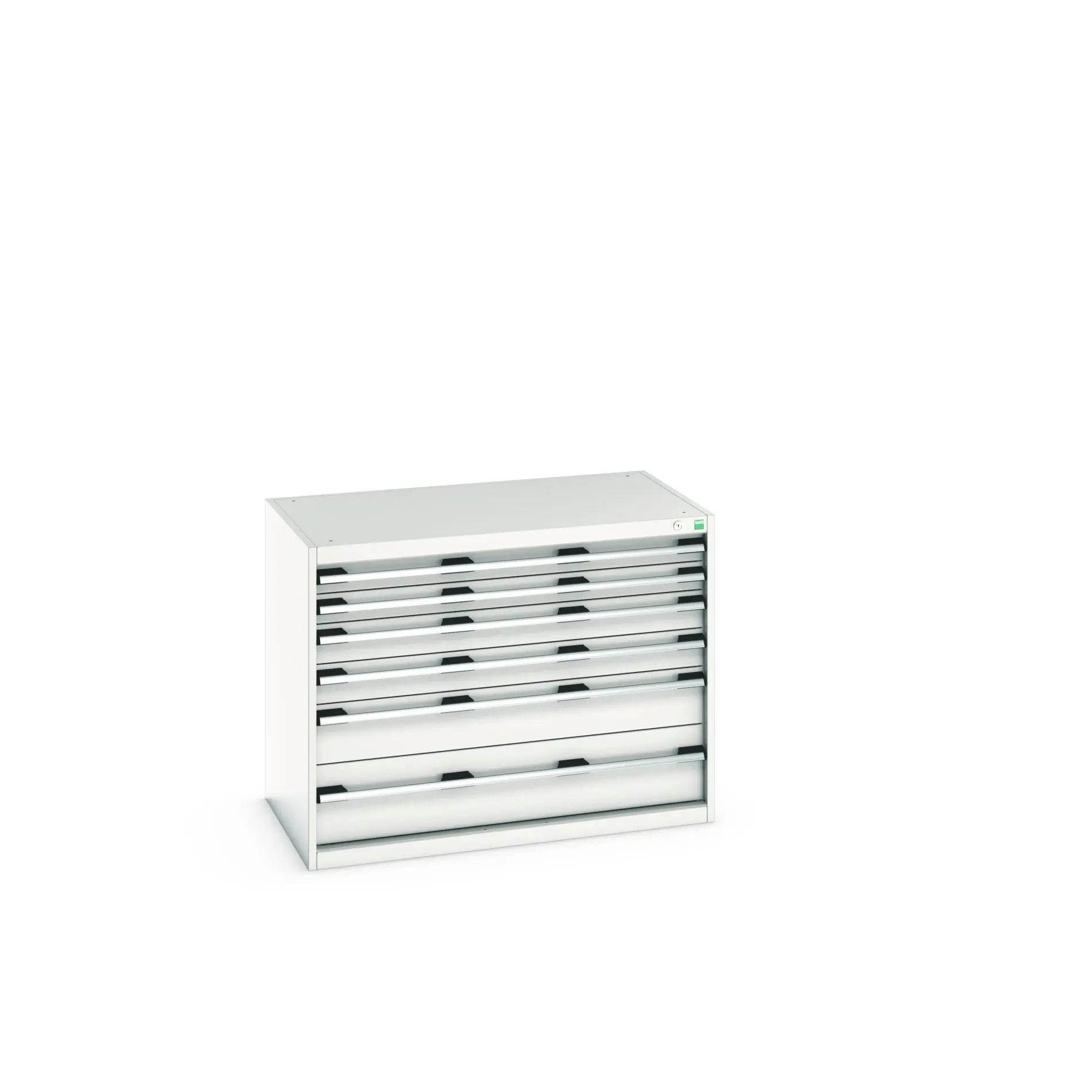 Produktfoto 1 von Bott 6 Stahl Schubladenbehälter Schrank Hellgrau, 800 mm x 650 mm x 1050 mm