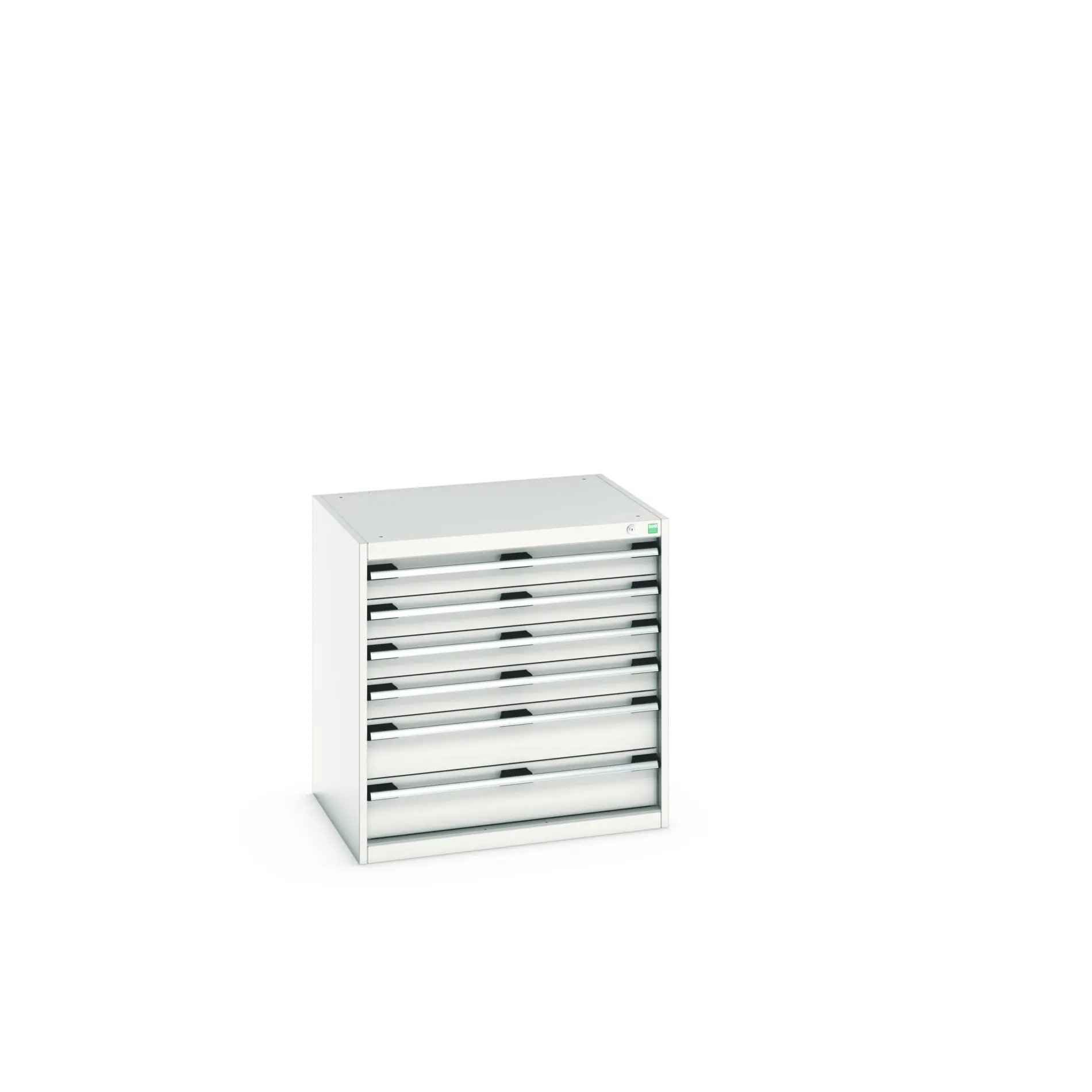 Produktfoto 1 von Bott 6 Stahl Schubladenbehälter Schrank Hellgrau, 800 mm x 650 mm x 800 mm