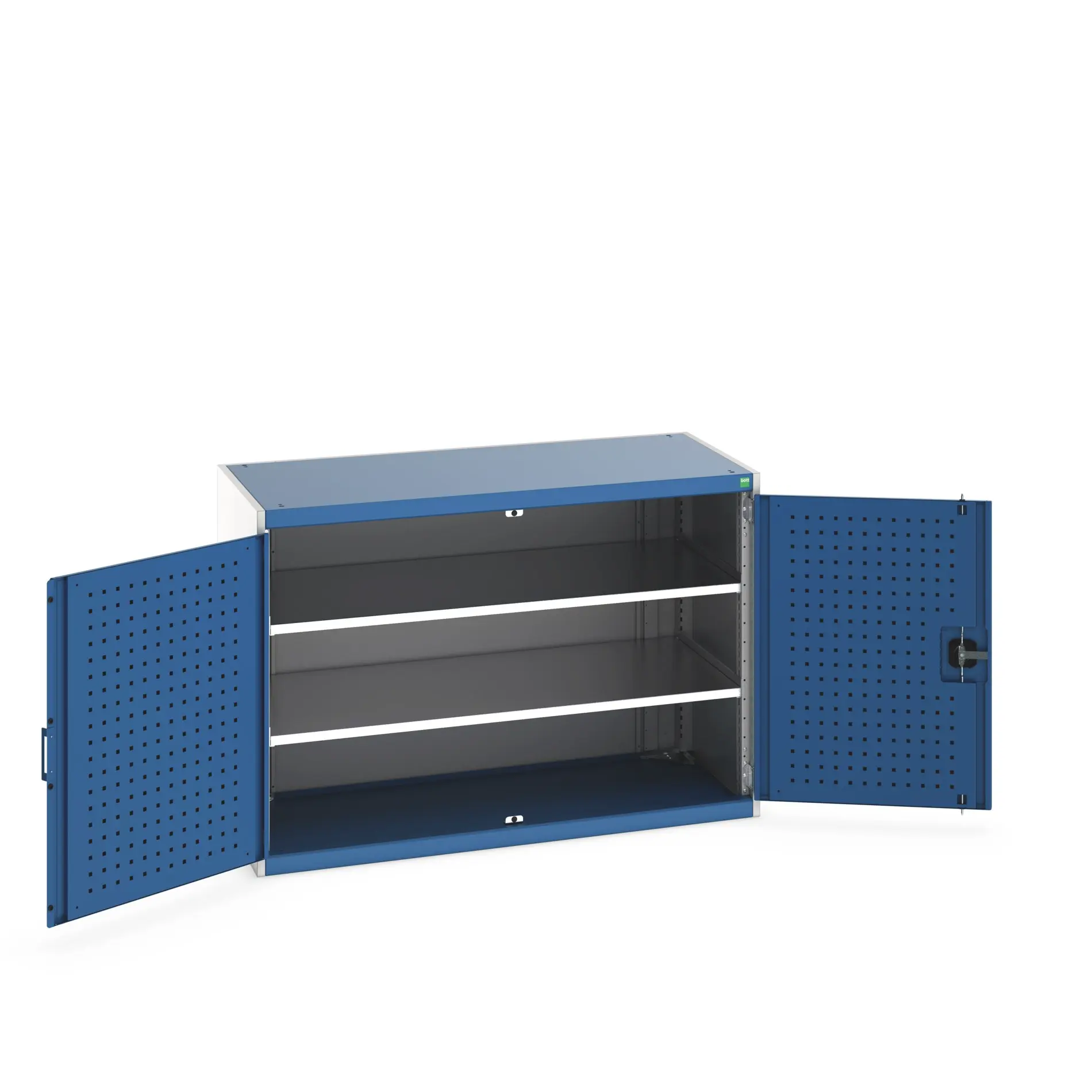 Produktfoto 1 von Bott Aufbewahrungsschrank Typ Schrank Freistehend 2 Tür/en 2 Regal/e 900 mm 1300 mm Ja 650 mm Stahl