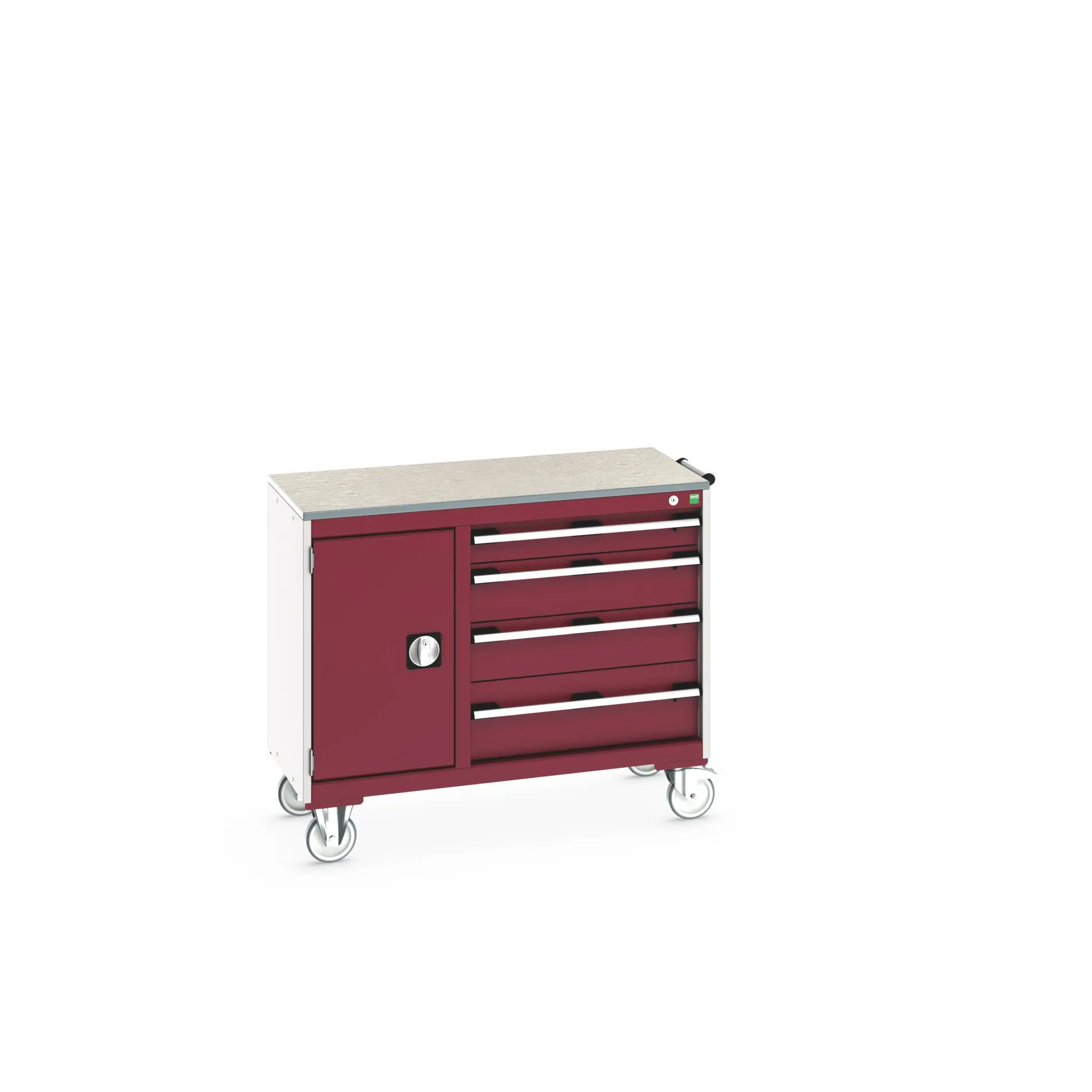 Produktfoto 1 von Bott Schrank Typ Gehäuse Bodenmontage 1 Tür/en 1 Regal/e 4 Schublade/n Stahl