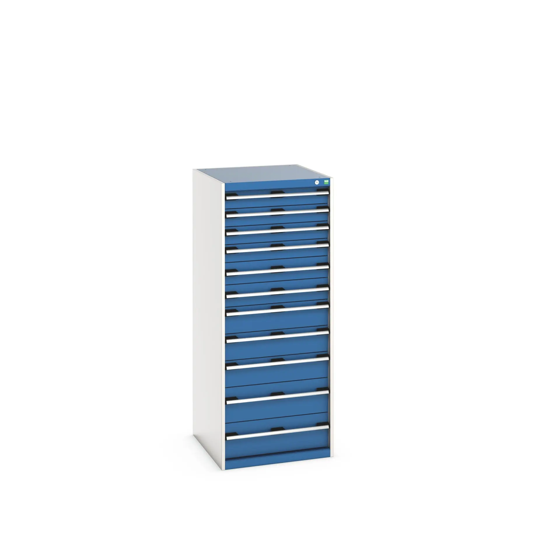 Produktfoto 1 von Bott 11 Stahl Schubladenbehälter Schrank Blau, 1600 mm x 750 mm x 650 mm