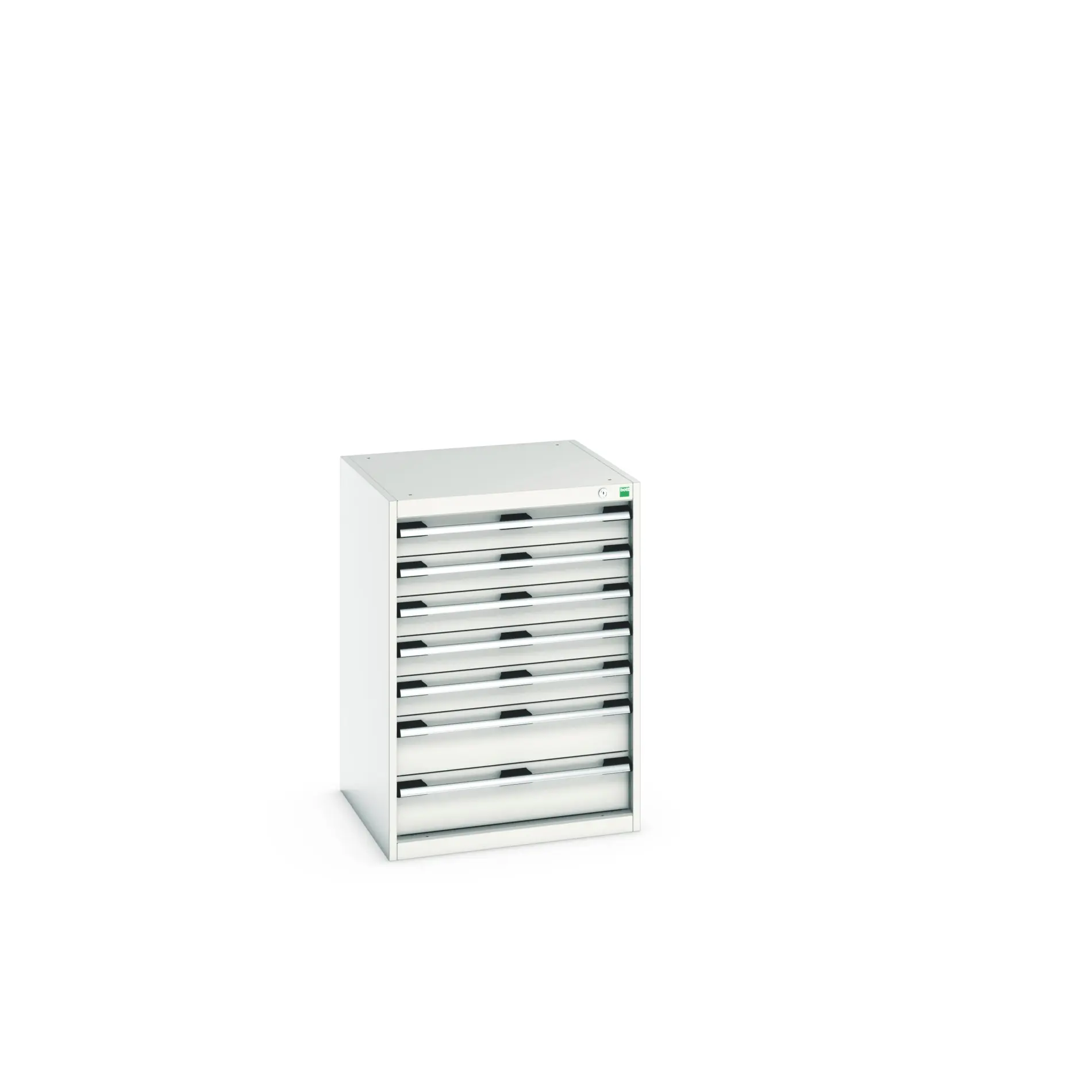 Produktfoto 1 von Bott 7 Stahl Schubladenbehälter Schrank Hellgrau, 900 mm x 650 mm x 650 mm