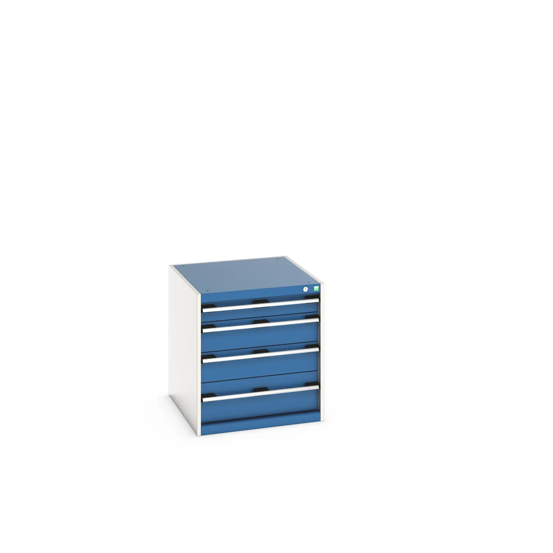 Produktfoto 1 von Bott 5 Stahl Schubladenbehälter Schrank Blau, 700 mm x 750 mm x 650 mm
