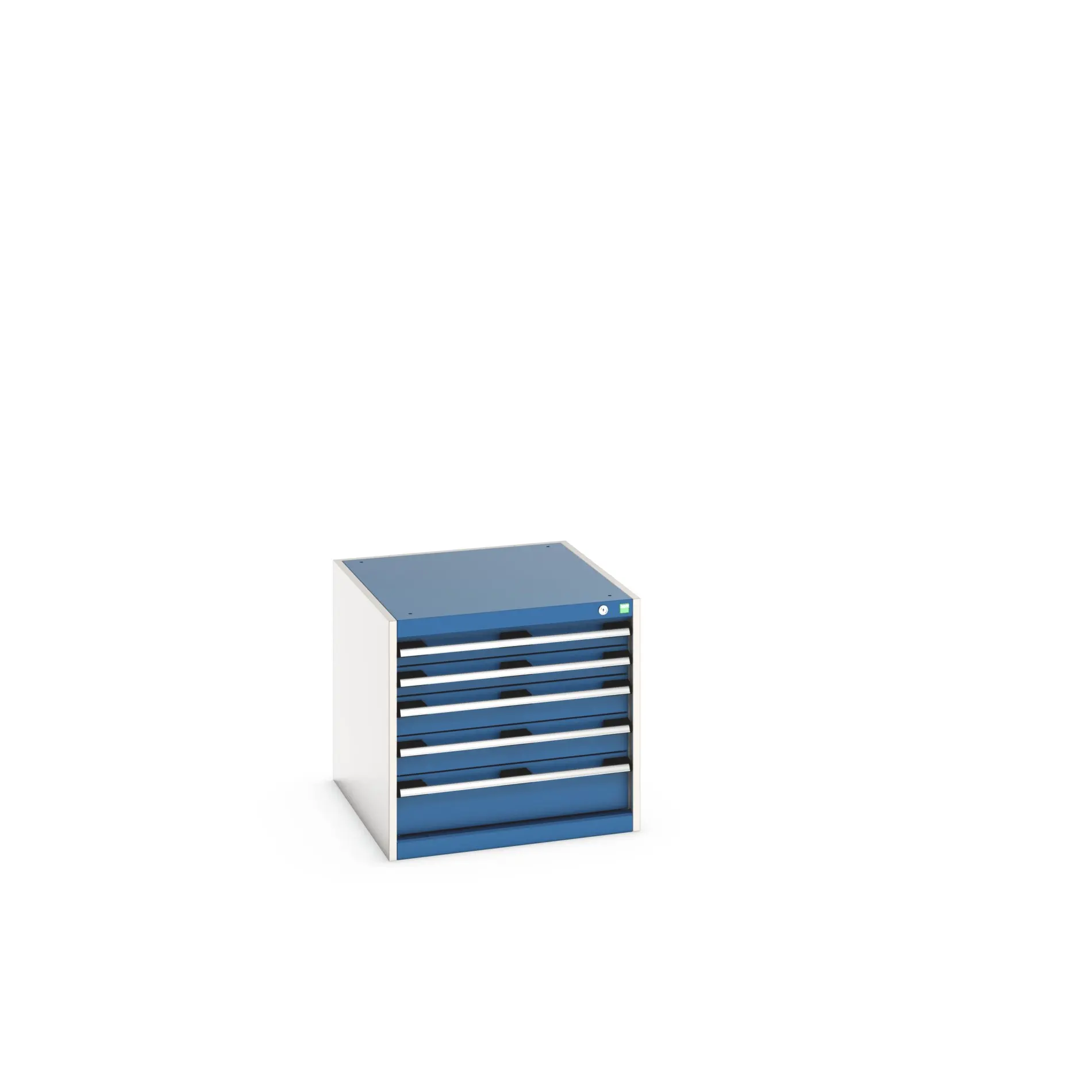 Produktfoto 1 von Bott 5 Stahl Schubladenbehälter Schrank Blau, 600 mm x 750 mm x 650 mm