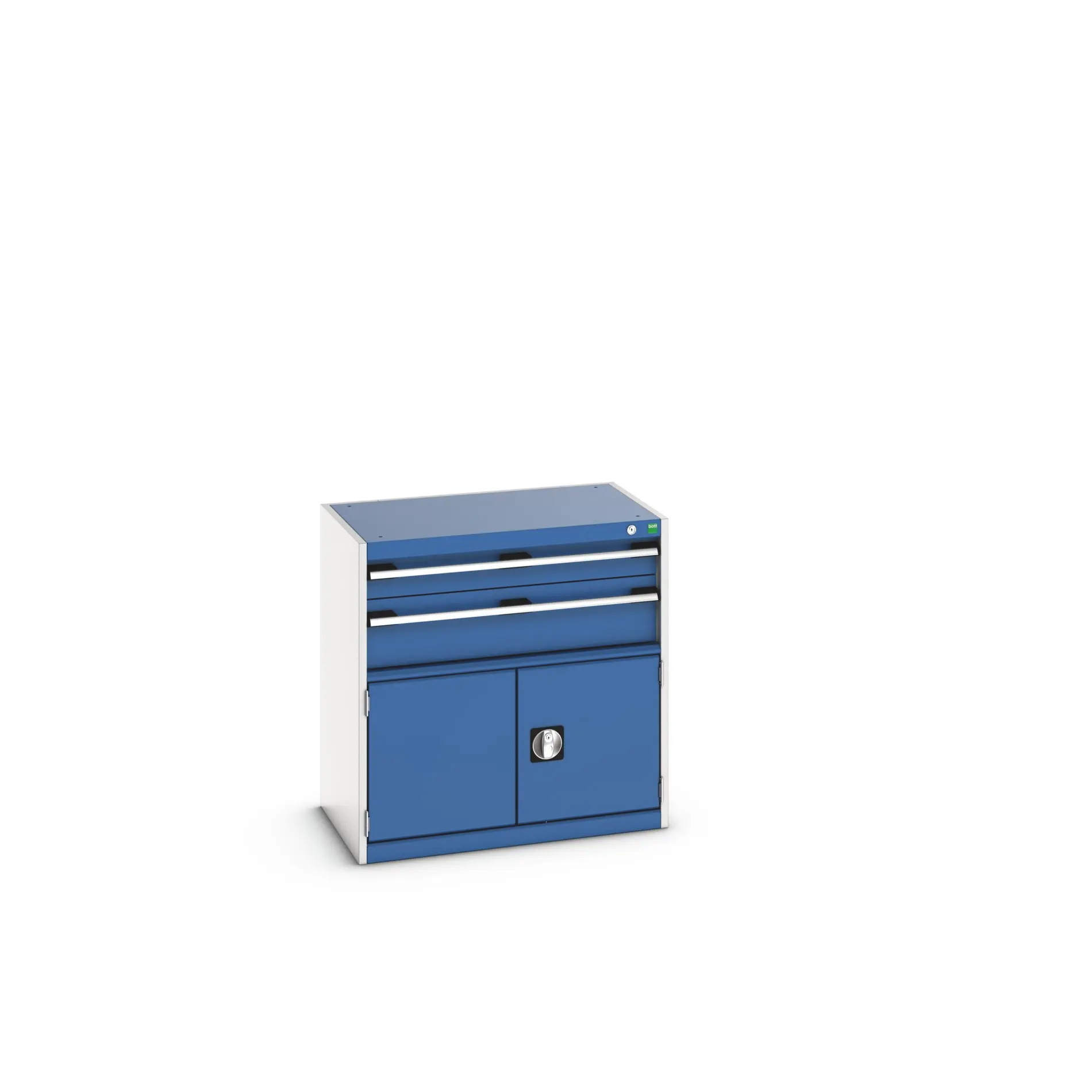 Produktfoto 1 von Bott Aufbewahrungsschrank Typ Schrank Freistehend 2 Tür/en 2 Schublade/n 800 mm 80 mm Ja 525 mm Stahlblech