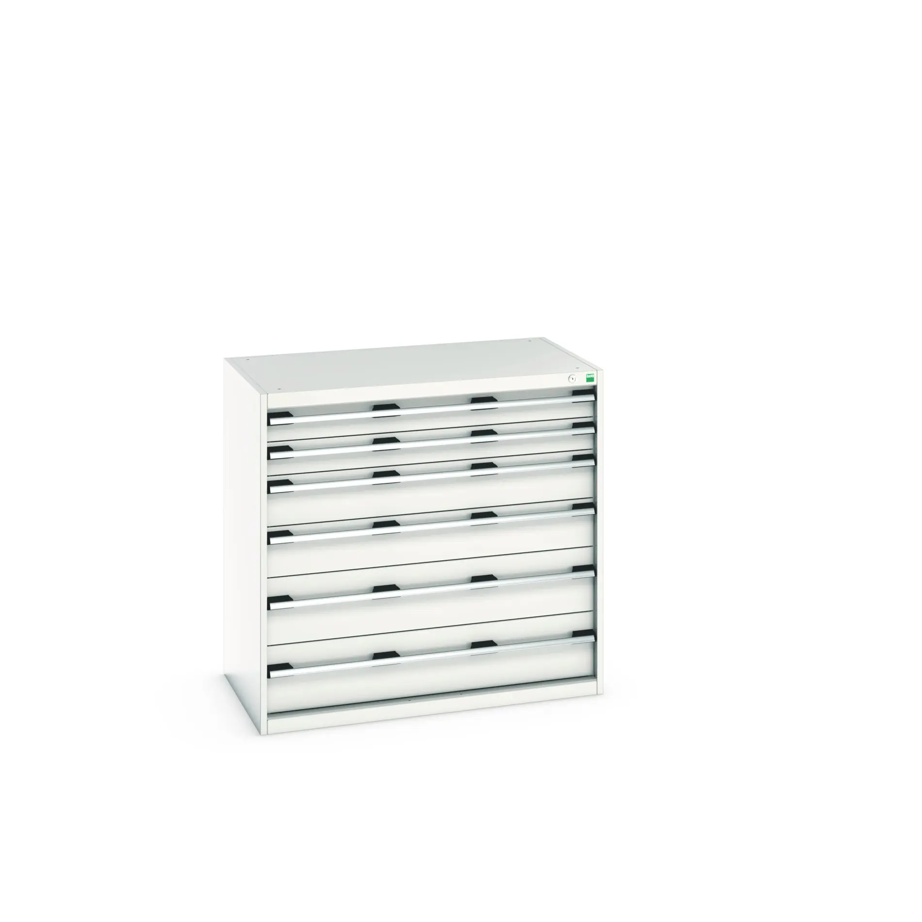 Produktfoto 1 von Bott 6 Stahl Schubladenbehälter Schrank Hellgrau, 1000 mm x 650 mm x 1050 mm