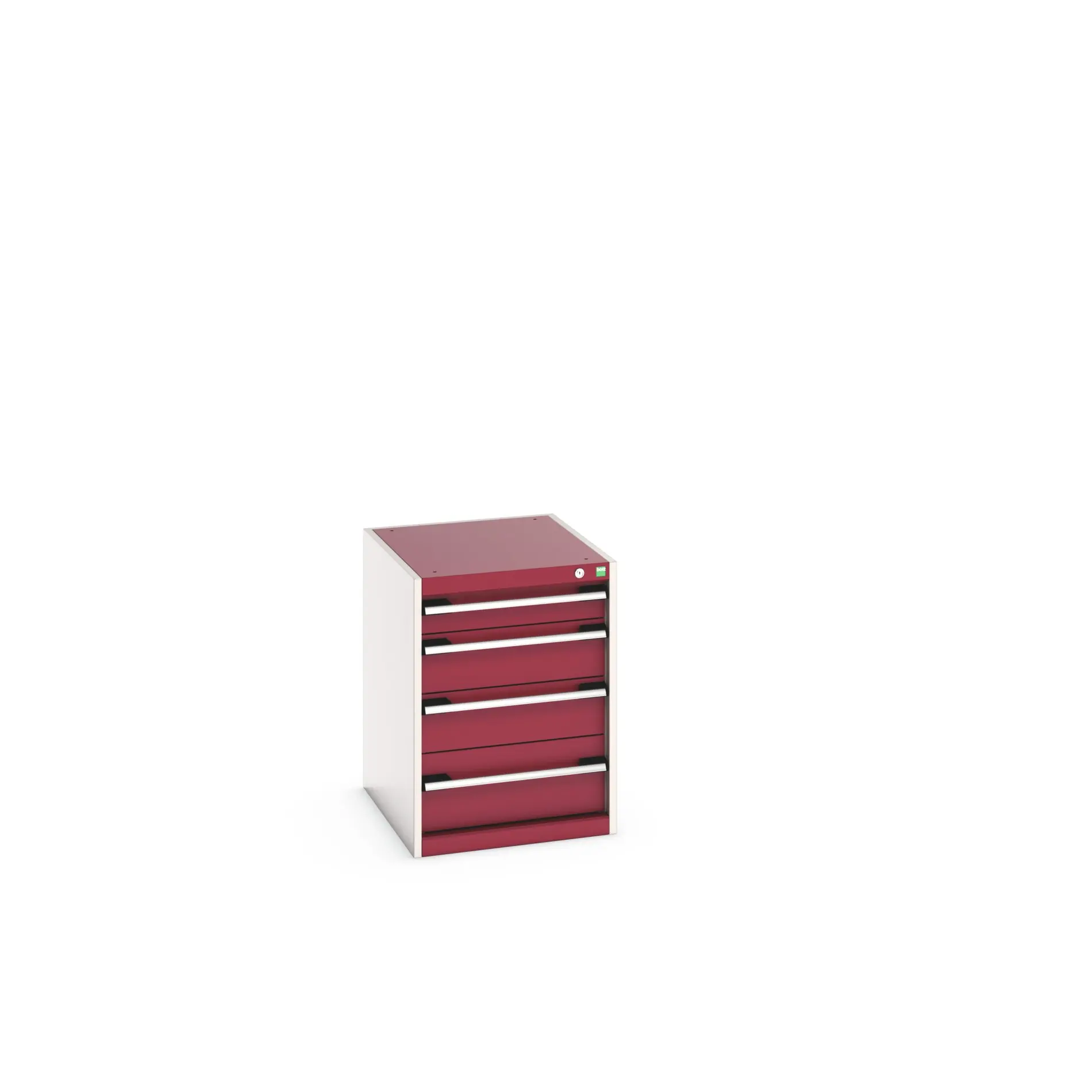 Produktfoto 1 von Bott 4 Stahl Schubladenbehälter Schrank Rot, 700 mm x 650 mm x 525 mm