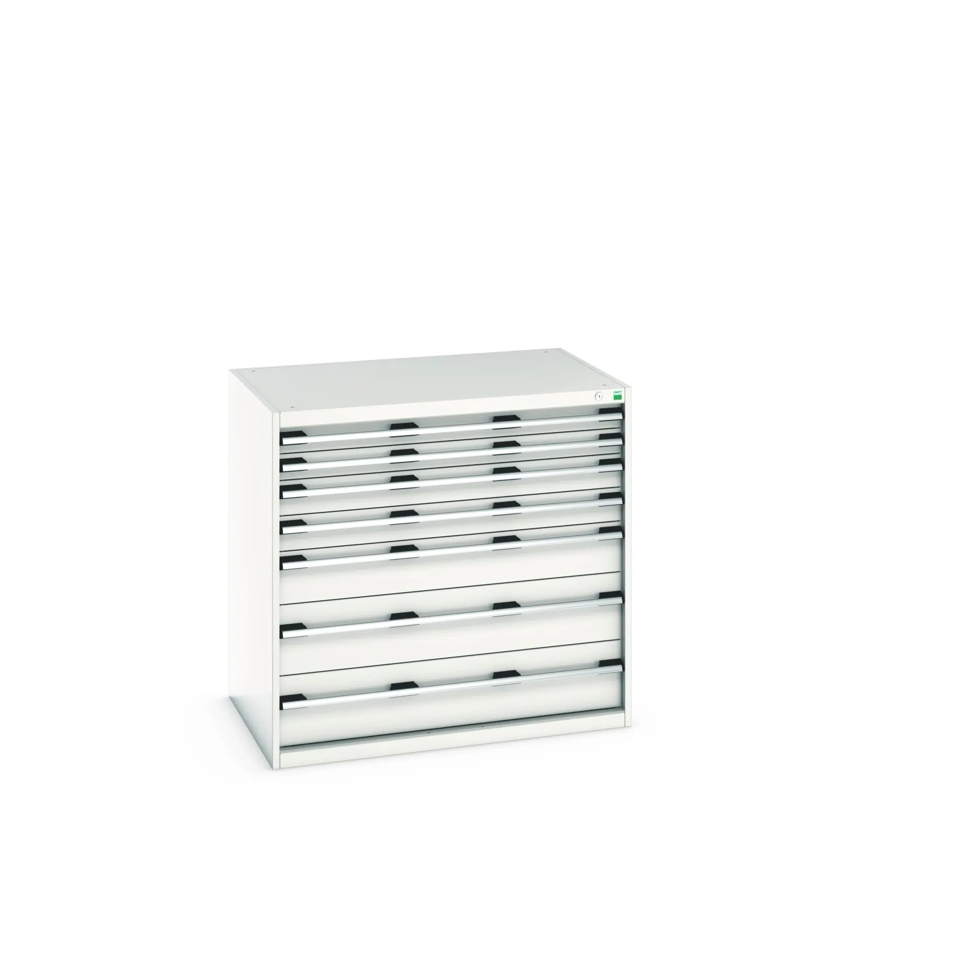 Produktfoto 1 von Bott 7 Stahl Schubladenbehälter Schrank Hellgrau, 1000 mm x 750 mm x 1050 mm