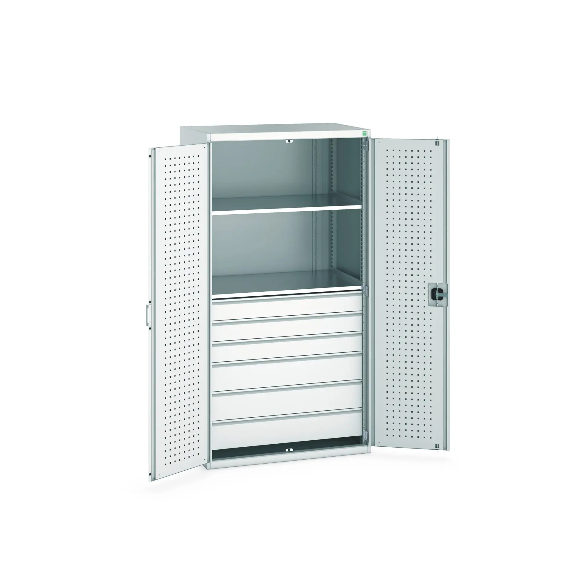 Produktfoto 1 von Bott Aufbewahrungsschrank Typ Schwerlast-Schrank mit Behältern Freistehend 2 Tür/en 2 Regal/e 6 Schublade/n 2000 mm 1050