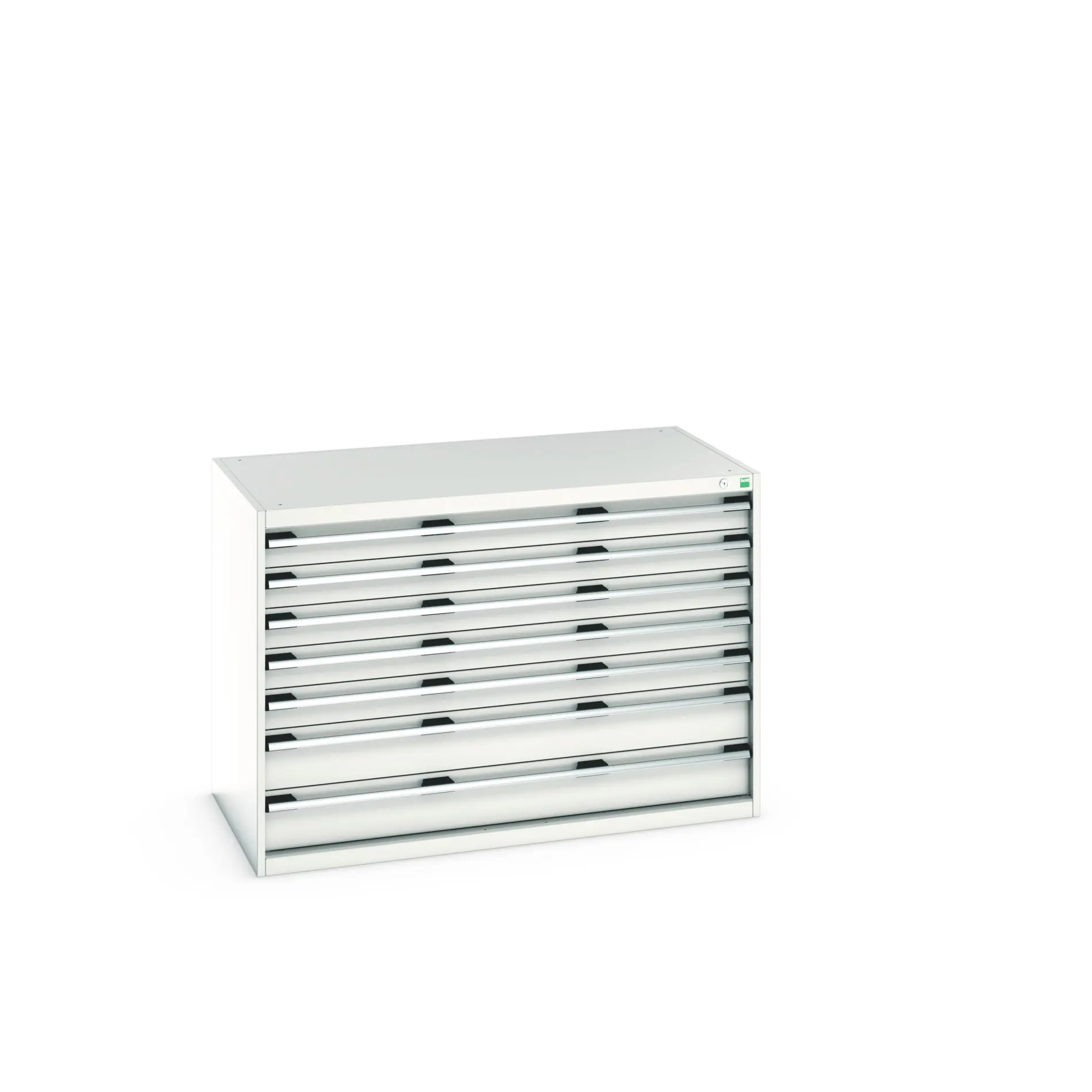 Produktfoto 1 von Bott 7 Stahl Schubladenbehälter Schrank Hellgrau, 900 mm x 750 mm x 1300 mm