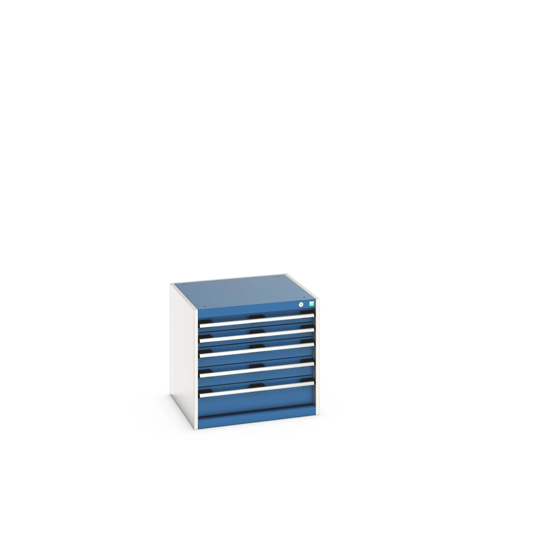 Produktfoto 1 von Bott 5 Stahl Schubladenbehälter Schrank Blau, 600 mm x 650 mm x 650 mm