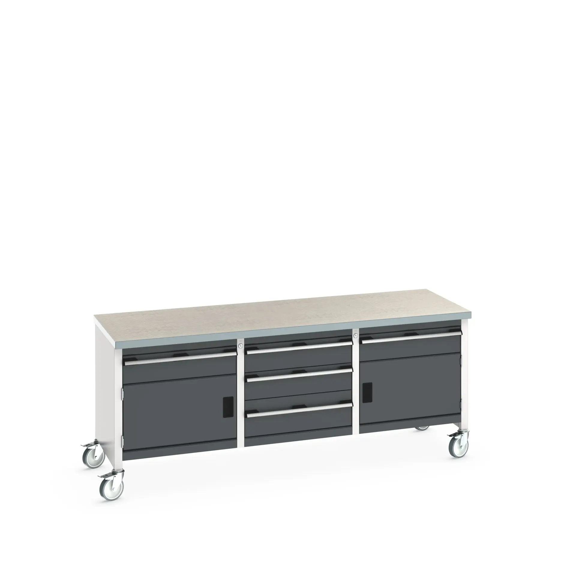 Produktfoto 1 von Bott 41002135.19V Aufbewahrungstisch Tragbar Stahlblech Werkbank L. 2000 mm B. 750 mm H. 840 mm, Traglast 375kg