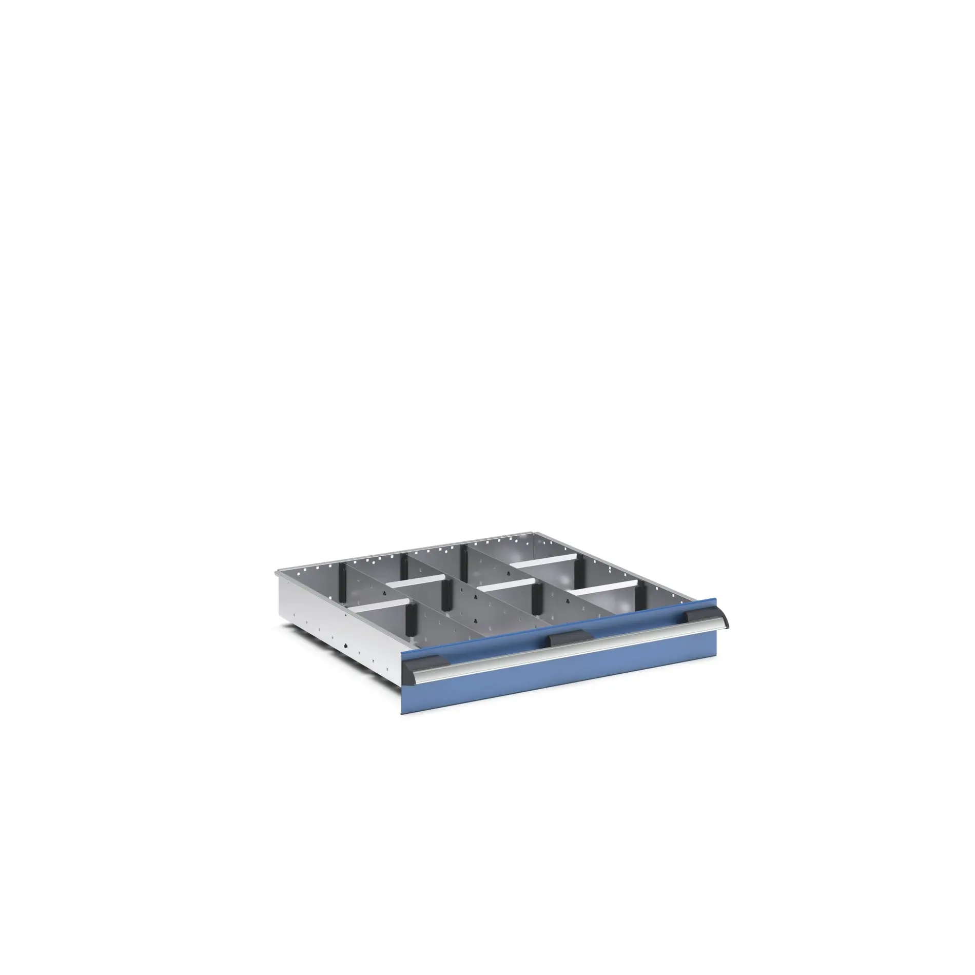 Produktfoto 1 von Bott Teiler Sortiment, Typ Trennwand für Schubladen, Stahlblech, Silber 650 X 650 X 100mm