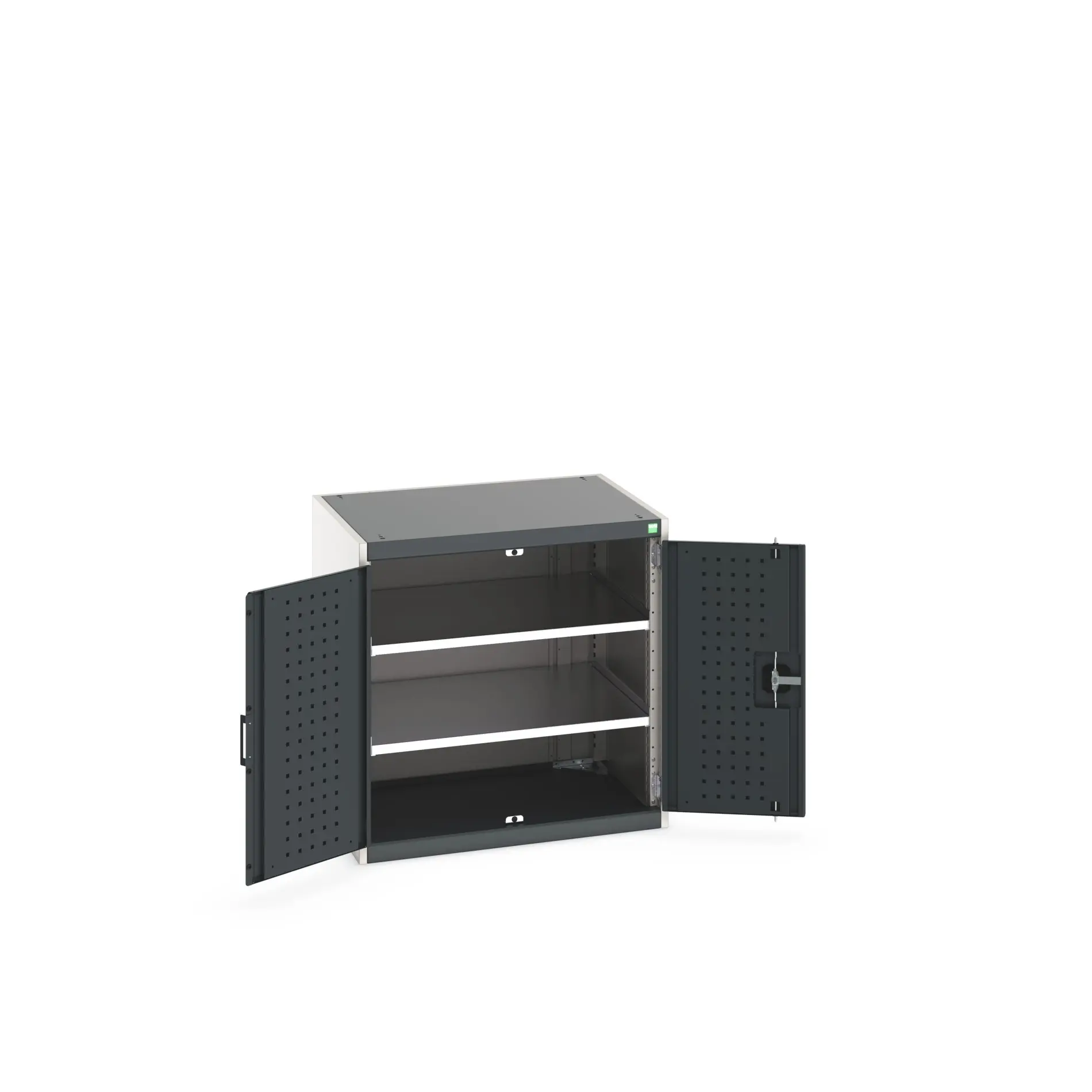 Produktfoto 1 von Bott Aufbewahrungsschrank Typ Schrank Freistehend 2 Tür/en 2 Regal/e 800 mm 80 mm Ja 650 mm Stahl
