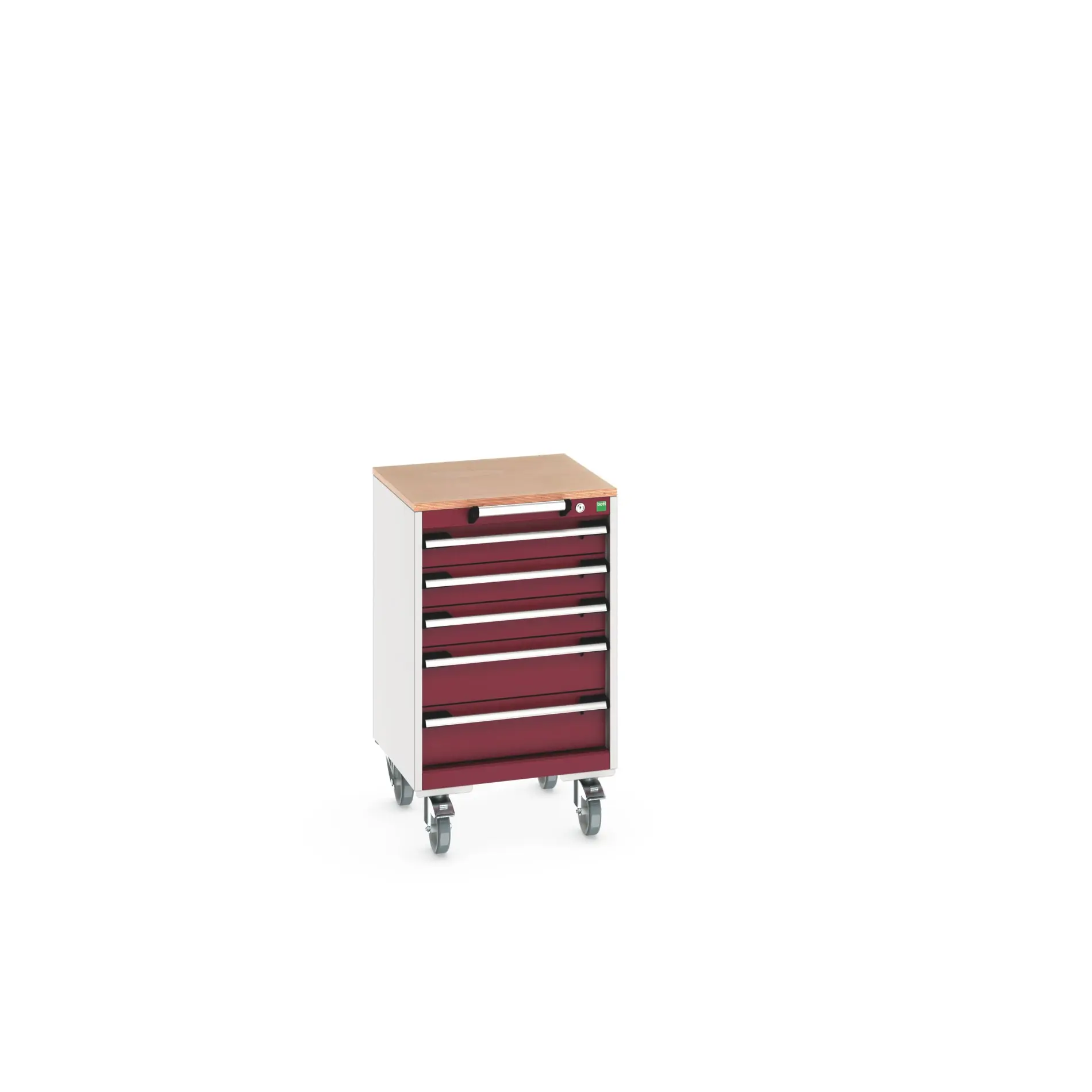 Bott Aufbewahrungsschrank Typ Schrank Freistehend 5 Schublade/n 890 mm 525 mm 525 mm mit Rädern Stahl