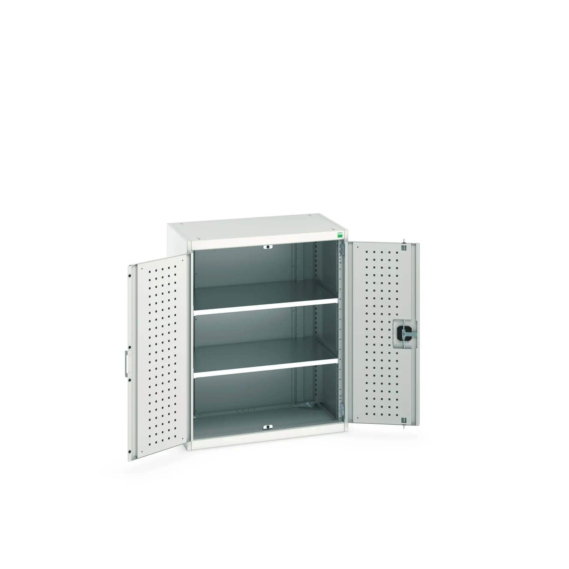 Produktfoto 1 von Bott Aufbewahrungsschrank Typ Regalschrank Freistehend 2 Tür/en 2 Regal/e 1000 mm 80 mm Ja 525 mm Stahlblech