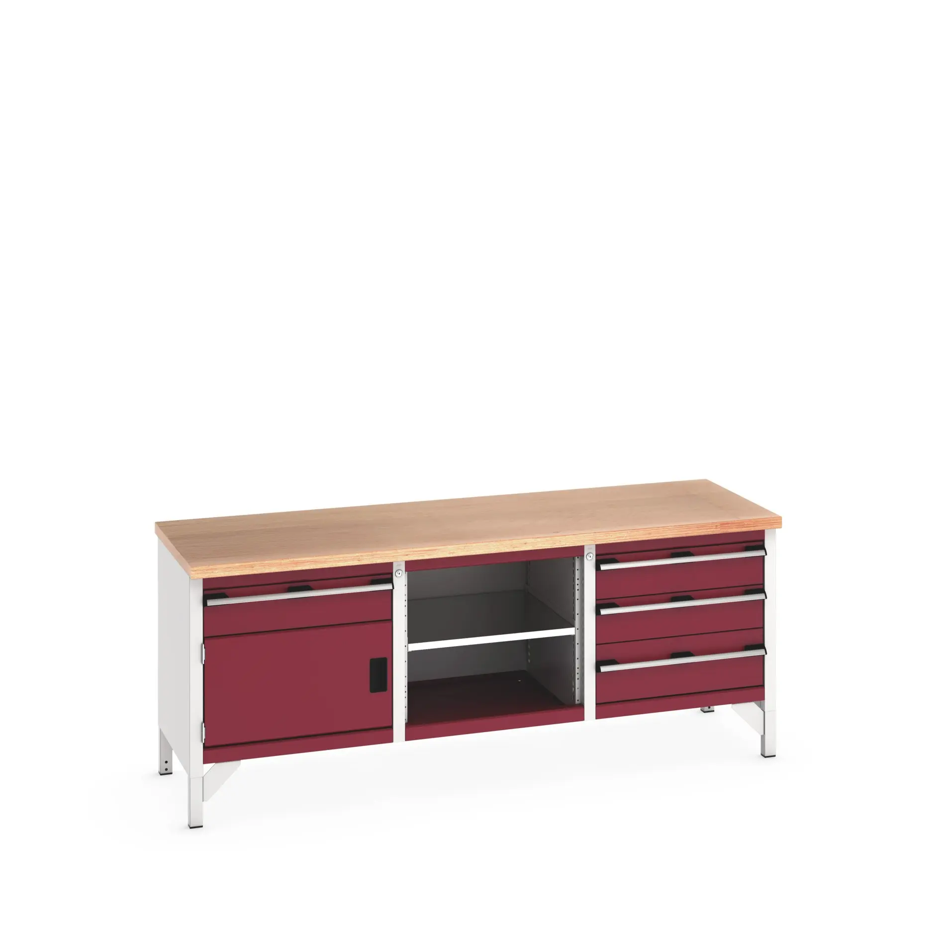 Produktfoto 1 von Bott Aufbewahrungsschrank Typ Aufbewahrungstisch Freistehend 1 Tür/en 1 Regal/e 4 Schublade/n 840 mm 2000 mm 750 mm