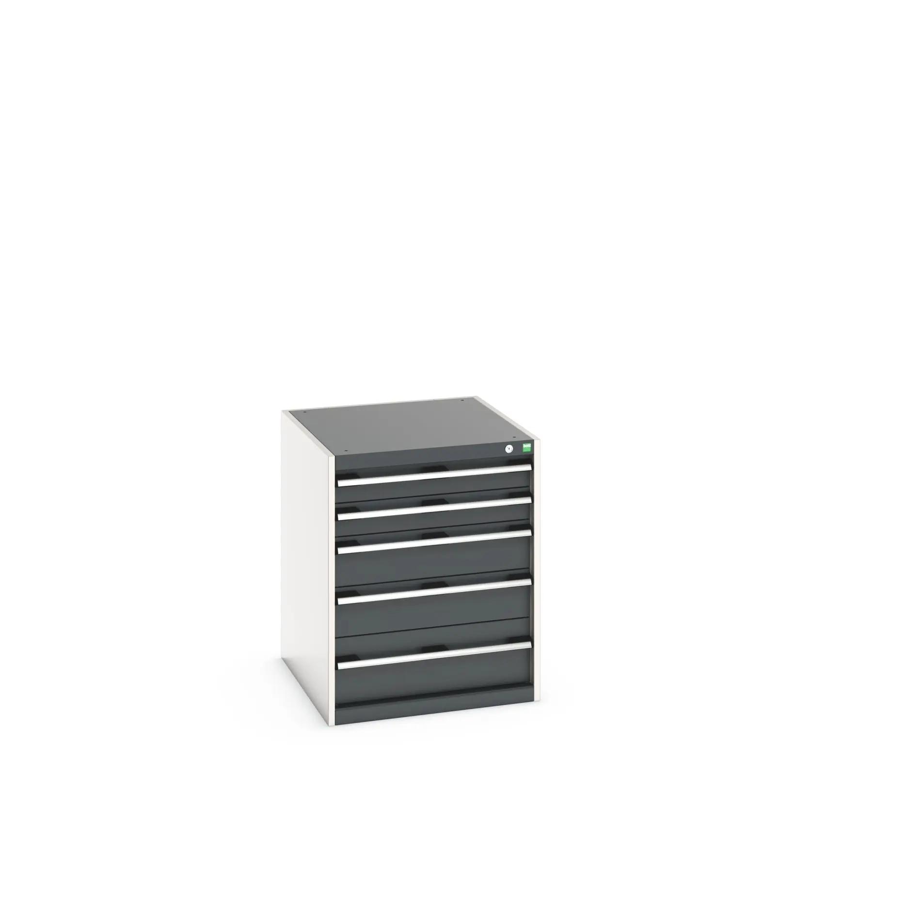 Produktfoto 1 von Bott 5 Stahl Schubladenbehälter Schrank Grau, 800 mm x 750 mm x 650 mm