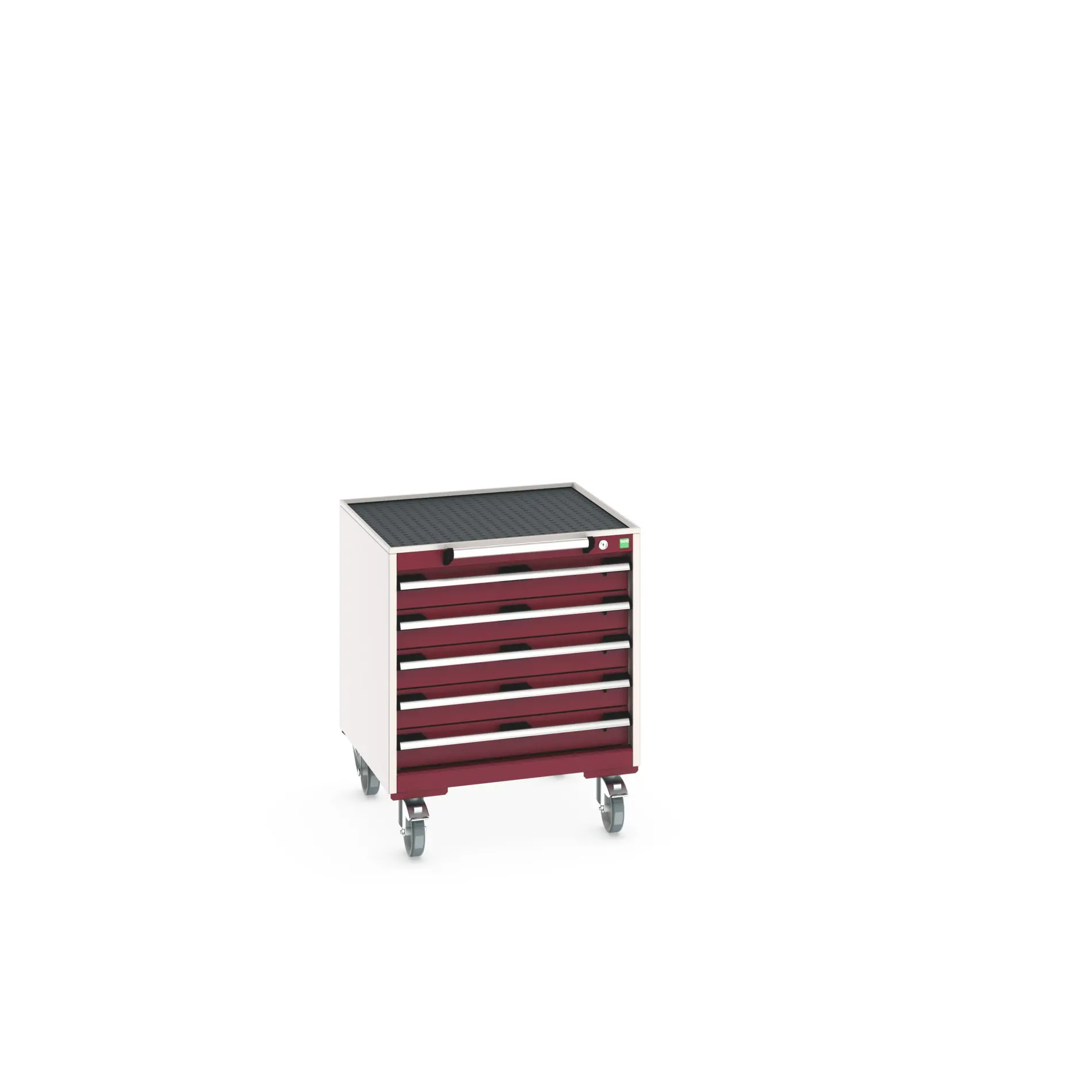 Produktfoto 1 von Bott Aufbewahrungsschrank Typ Beweglicher Schrank Freistehend 5 Schublade/n 785 mm 650 mm 650 mm mit Rädern Stahlblech