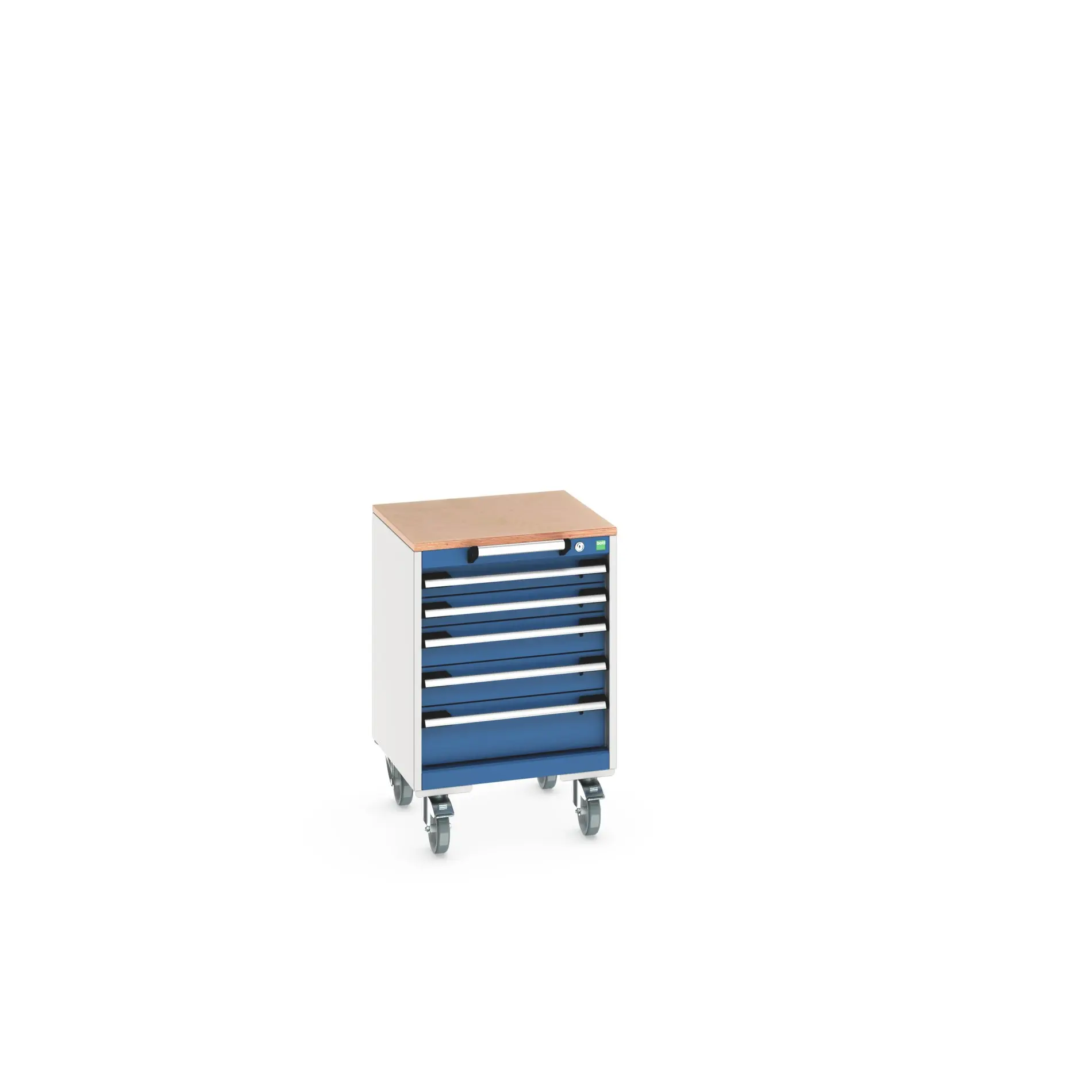 Produktfoto 1 von Bott Aufbewahrungsschrank Typ Beweglicher Schrank Freistehend 5 Schublade/n 790 mm 525 mm 525 mm mit Rädern Stahlblech