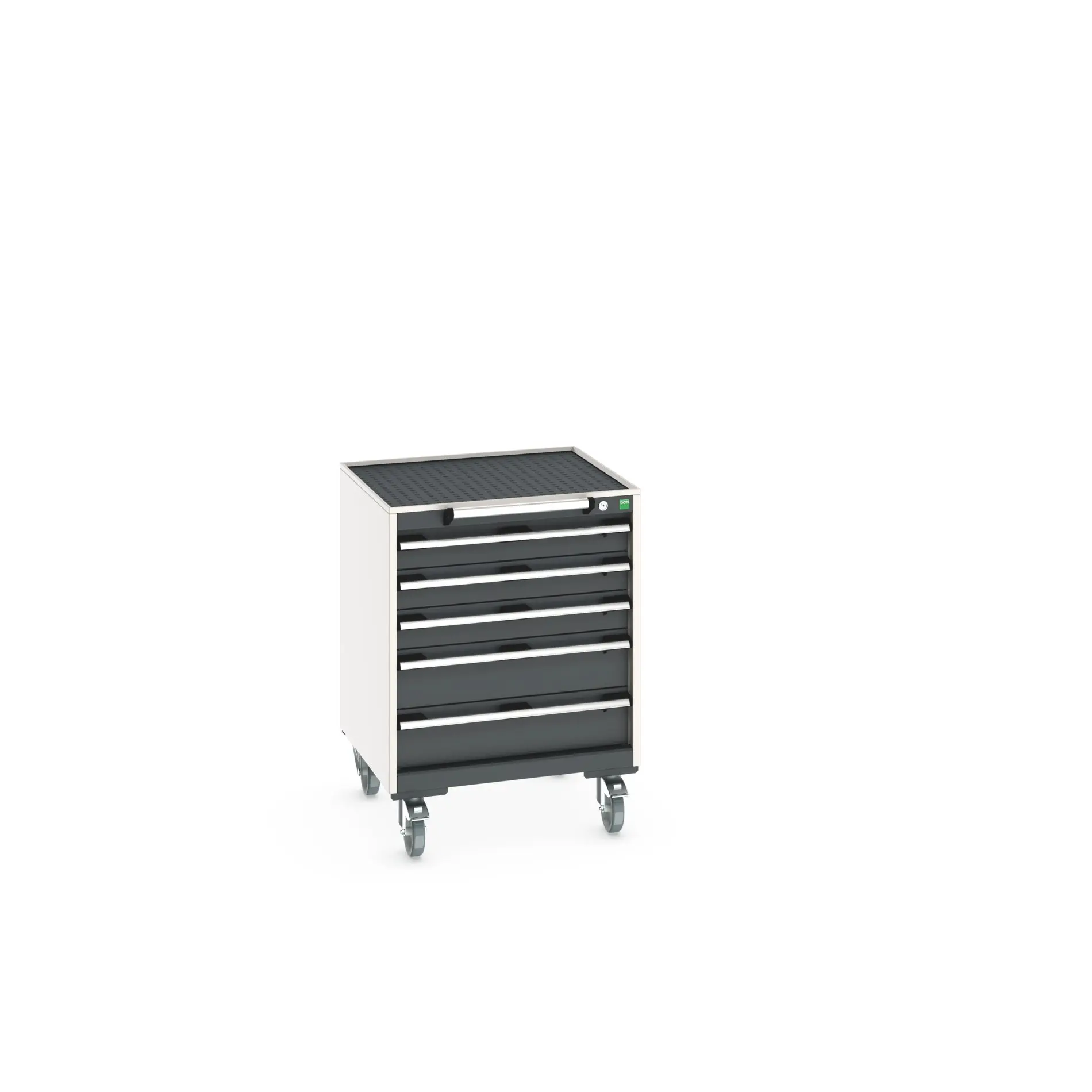 Produktfoto 1 von Bott Aufbewahrungsschrank Typ Beweglicher Schrank Freistehend 5 Schublade/n 885 mm 650 mm 650 mm mit Rädern Stahlblech