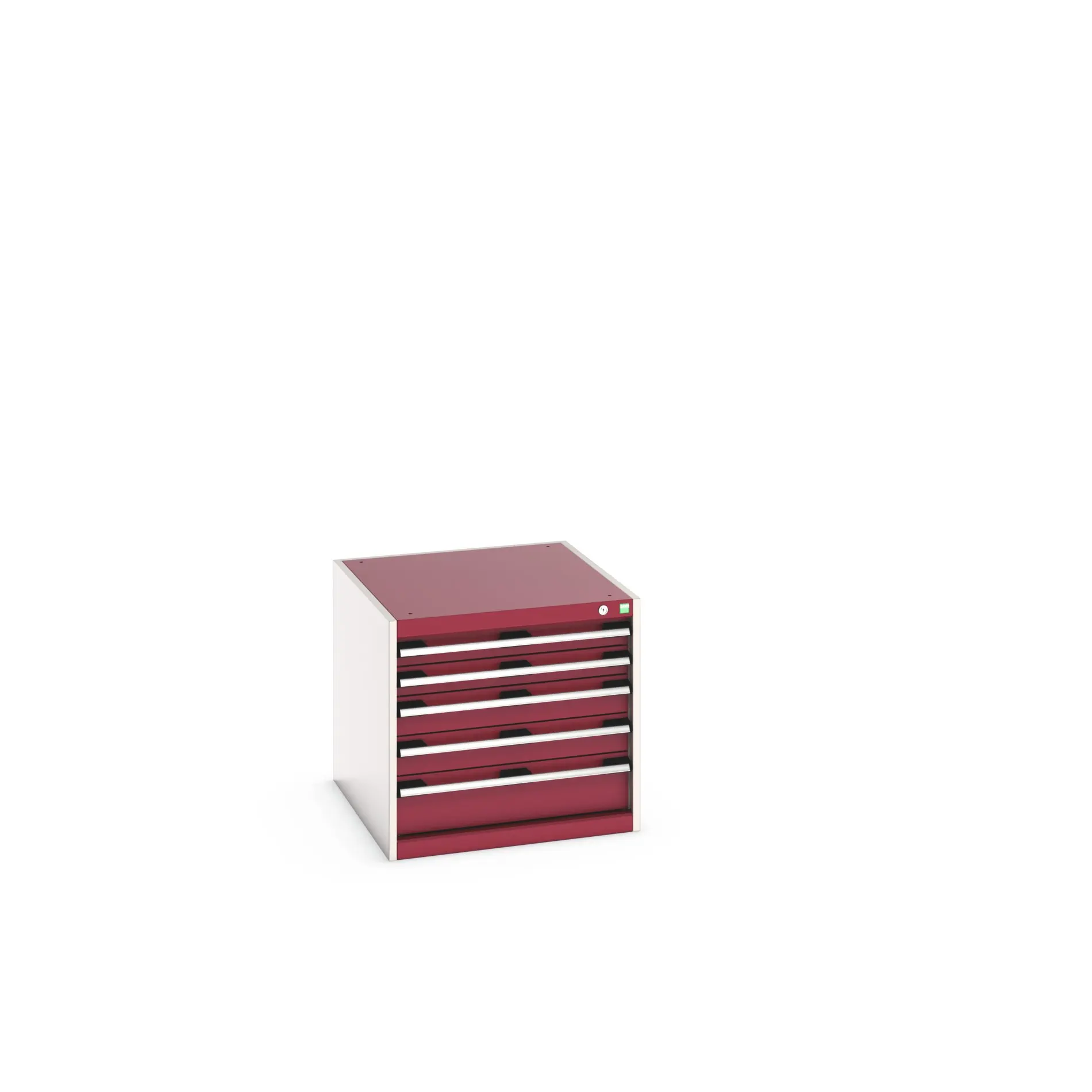 Produktfoto 1 von Bott 5 Stahl Schubladenbehälter Schrank Rot, 600 mm x 750 mm x 650 mm