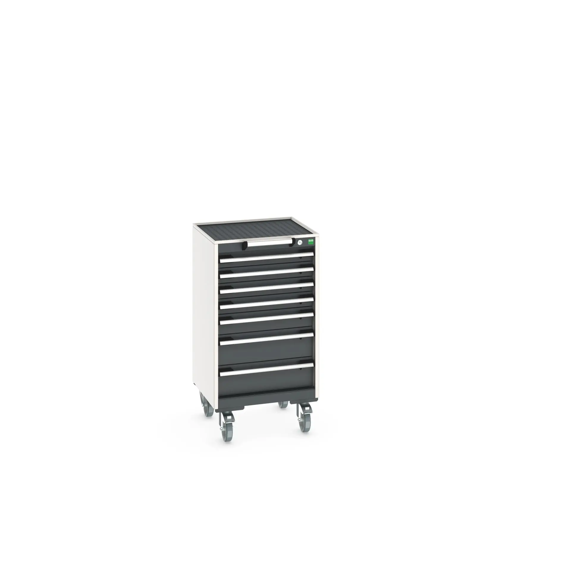 Produktfoto 1 von Bott Aufbewahrungsschrank Typ Schrank Freistehend 7 Schublade/n 985 mm 525 mm 525 mm mit Rädern Stahlblech