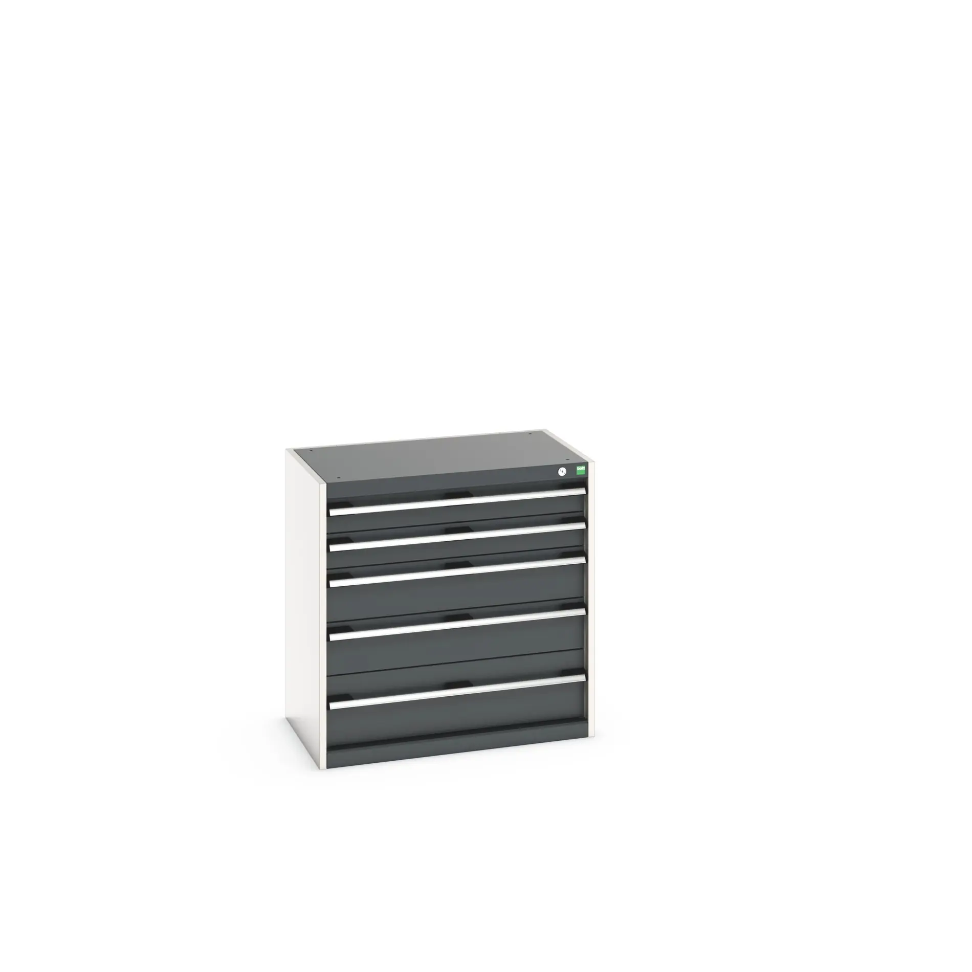 Produktfoto 1 von Bott 5 Stahl Schubladenbehälter Schrank Grau, 800 mm x 525 mm x 800 mm