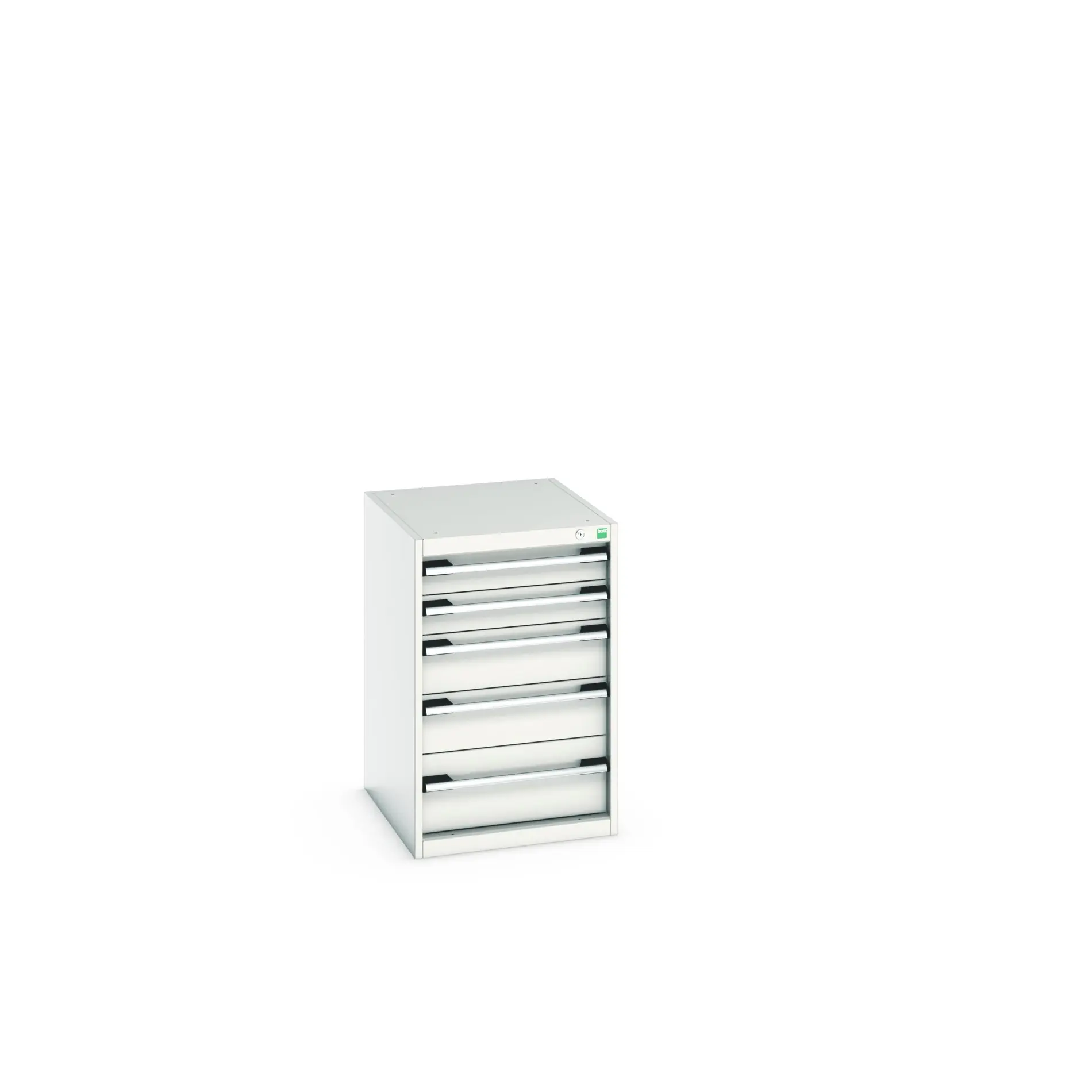 Produktfoto 1 von Bott 5 Stahl Schubladenbehälter Schrank Hellgrau, 800 mm x 650 mm x 525 mm