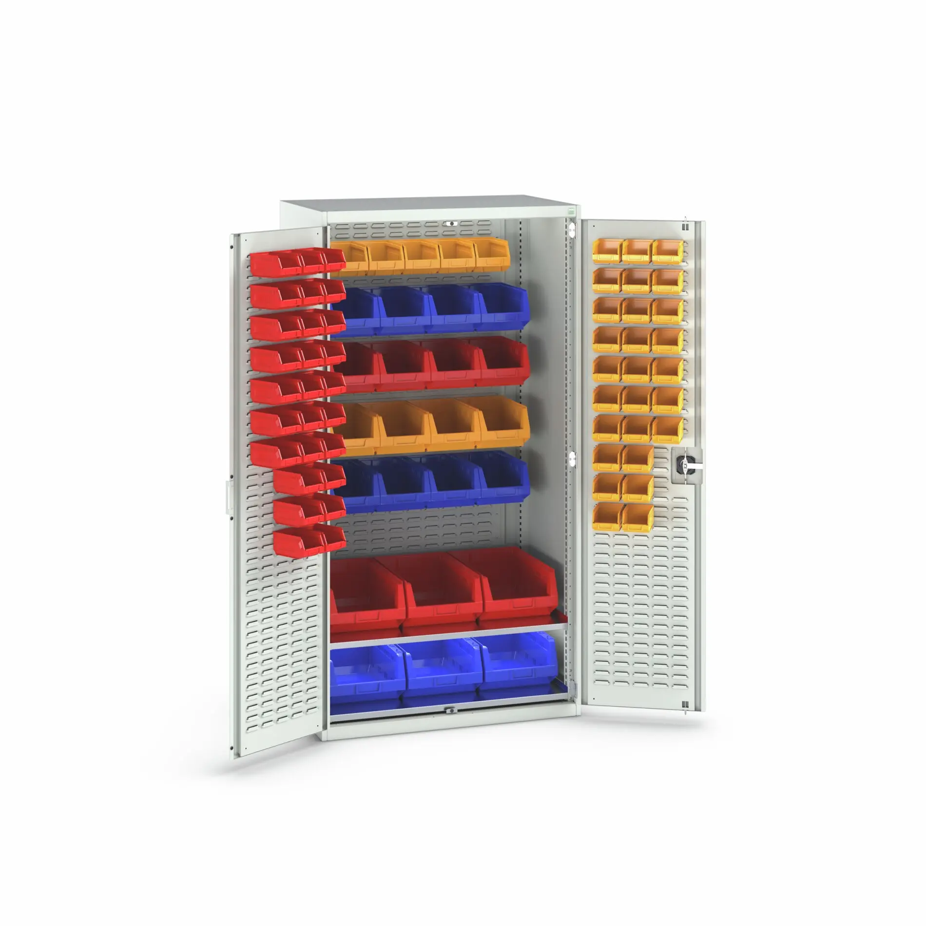 Produktfoto 1 von Bott Aufbewahrungsschrank Typ Schwerlast-Schrank mit Behältern Freistehend 2 Tür/en 2 Regal/e 2000 mm 1050 mm Ja 650 mm