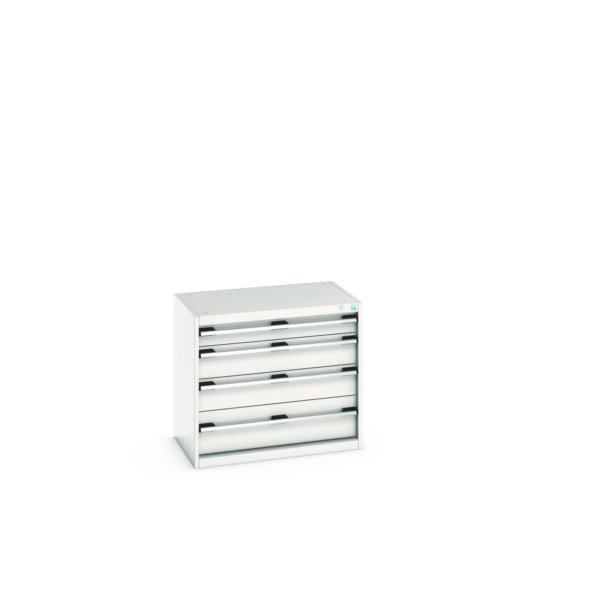 Produktfoto 1 von Bott 4 Stahl Schubladenbehälter Schrank Hellgrau, 700 mm x 525 mm x 800 mm