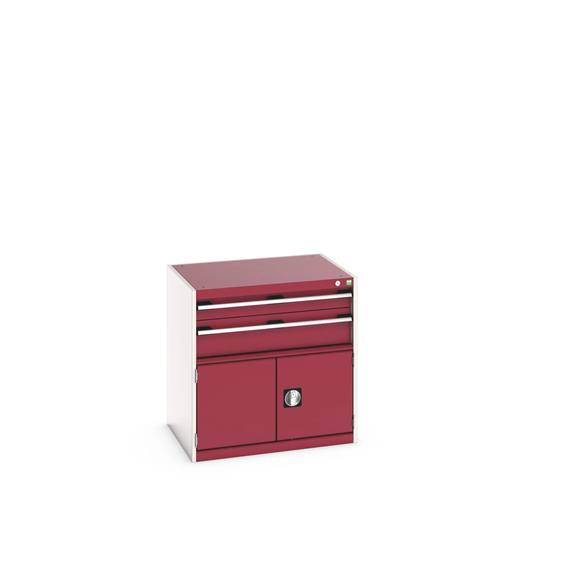 Produktfoto 1 von Bott Aufbewahrungsschrank Typ Schrank Freistehend 2 Tür/en 2 Schublade/n 800 mm 80 mm Ja 650 mm Stahlblech