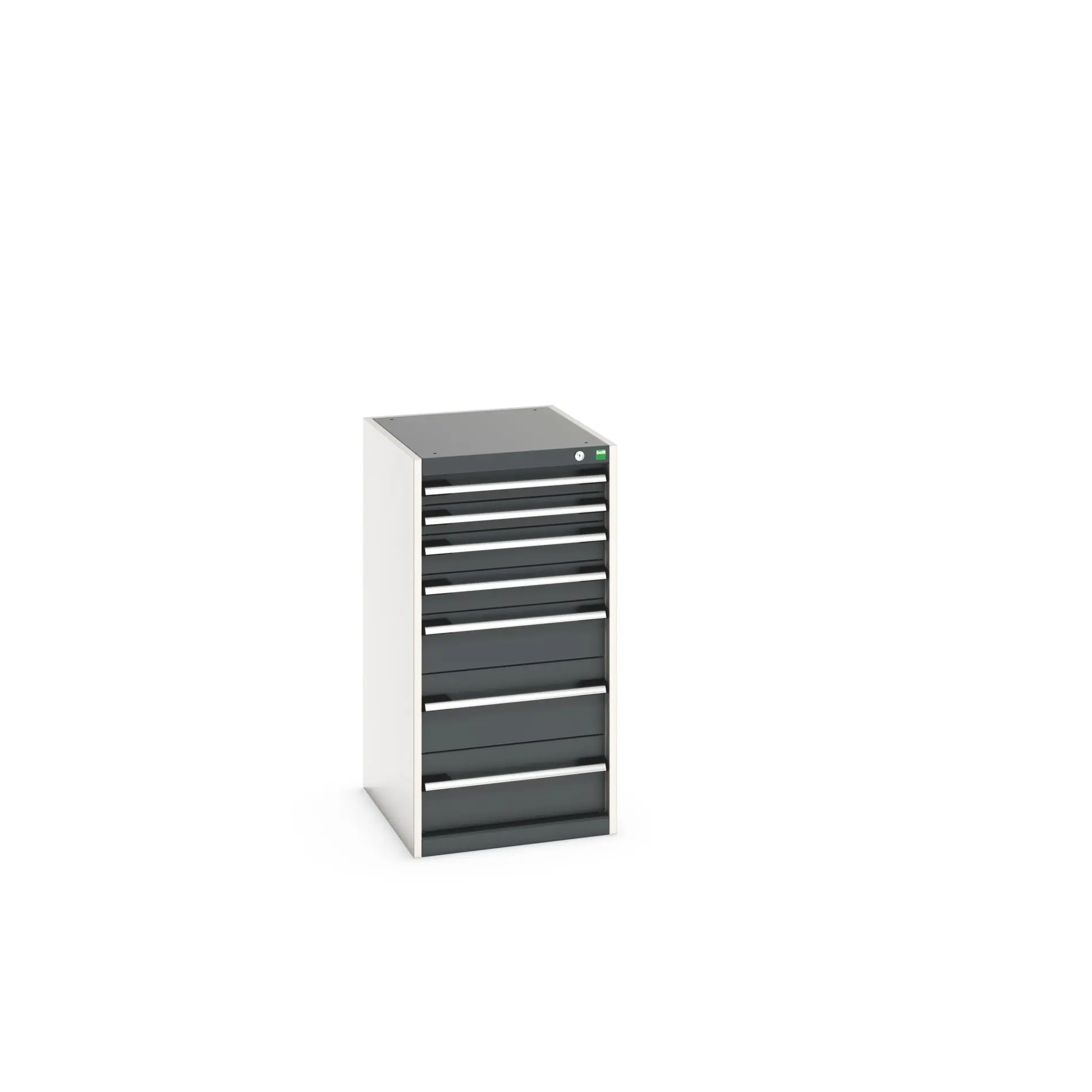 Produktfoto 1 von Bott 6 Stahl Schubladenbehälter Schrank Grau, 1000 mm x 650 mm x 525 mm