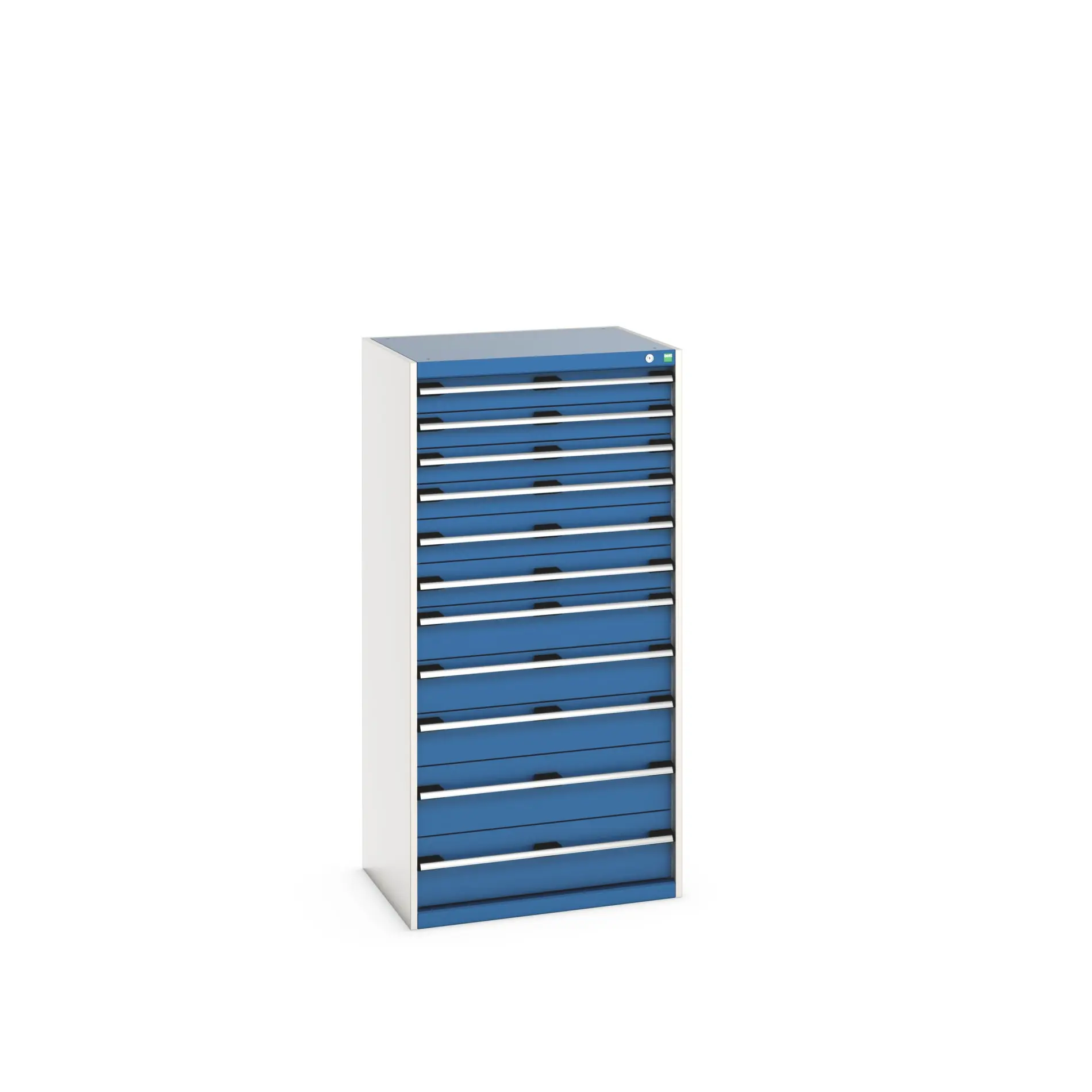 Produktfoto 1 von Bott 11 Stahl Schubladenbehälter Schrank Blau, 1600 mm x 650 mm x 800 mm