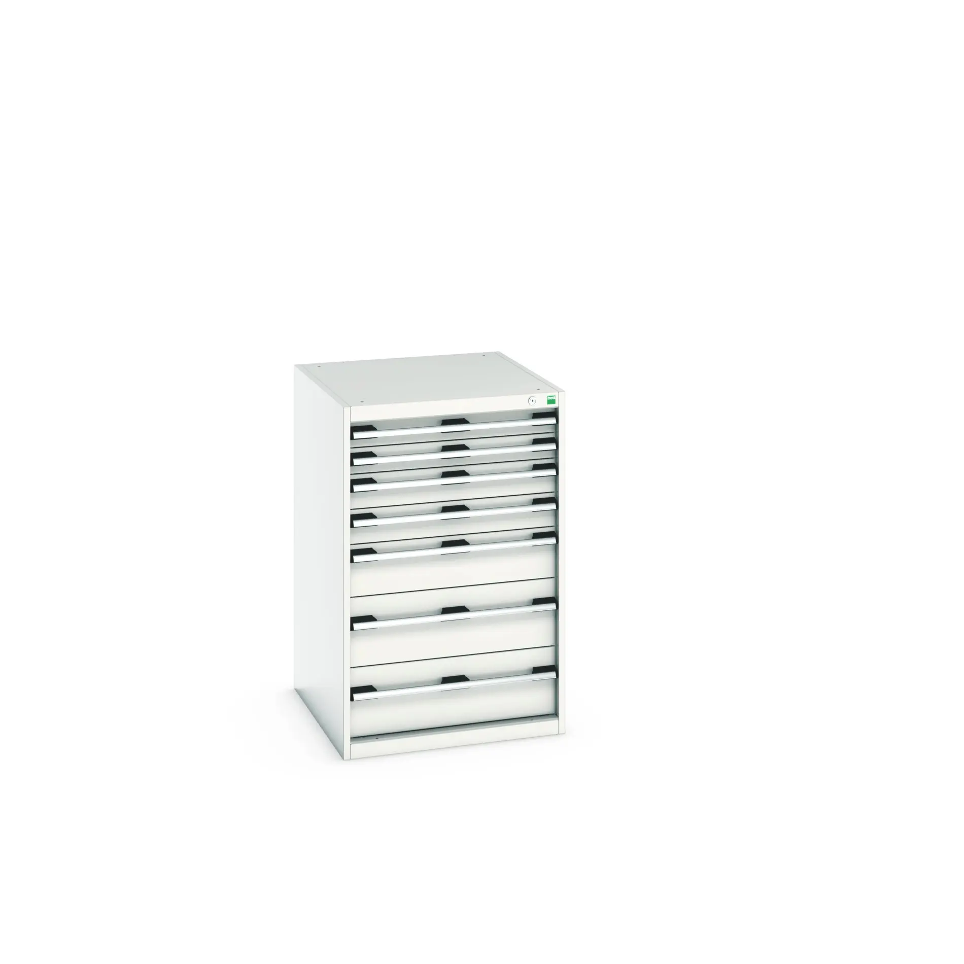 Produktfoto 1 von Bott 7 Stahl Schubladenbehälter Schrank Hellgrau, 1000 mm x 750 mm x 650 mm