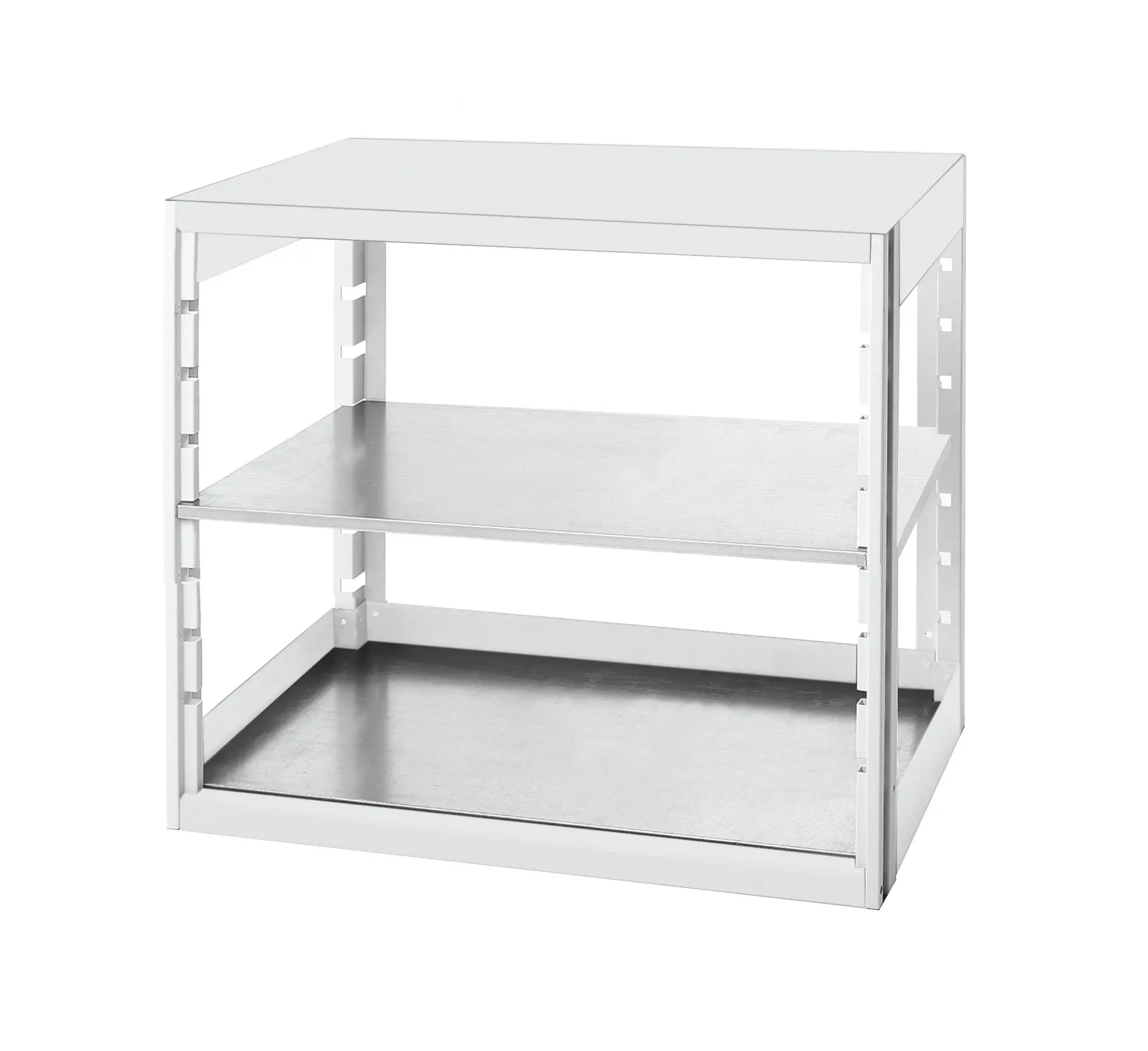 Produktfoto 1 von Bott Regalsystem, 2 Regale, Stahlblech, Hellgrau, 1000 mm x 1050 mm, 650 mm, 75 kg Last