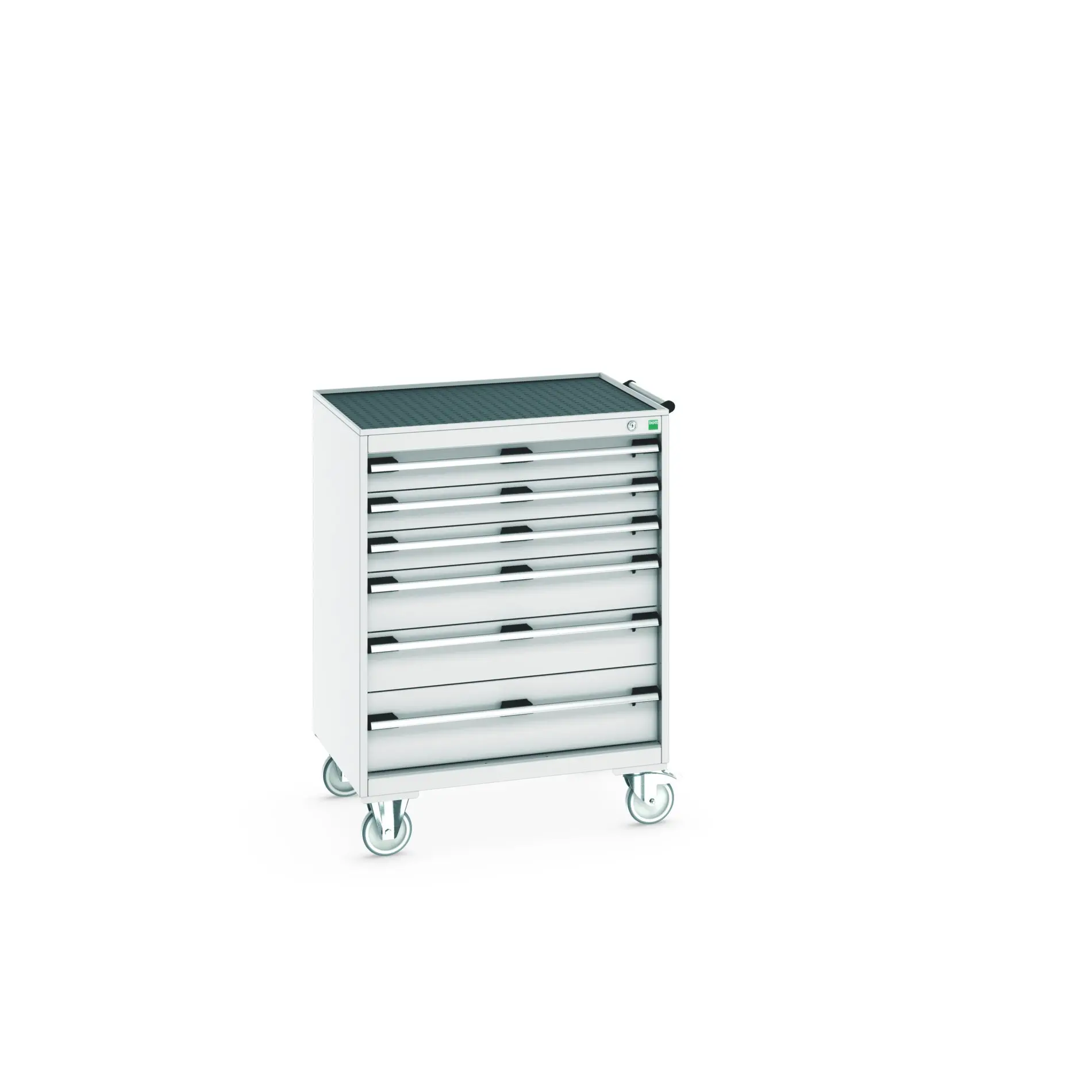 Produktfoto 1 von Bott Aufbewahrungsschrank Typ Beweglicher Schrank Freistehend 6 Schublade/n 1085 mm 80 mm 650 mm mit Rädern Stahlblech