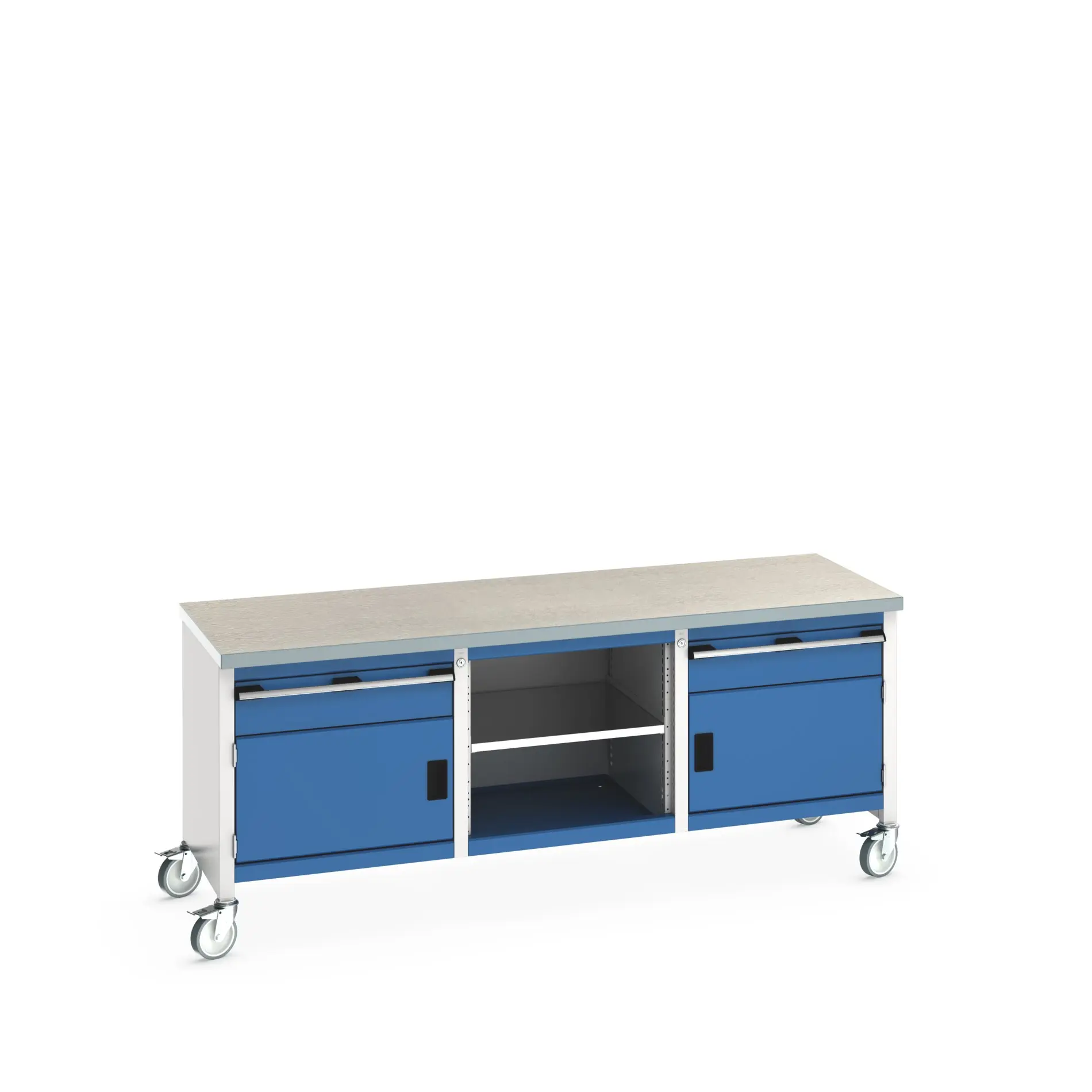 Produktfoto 1 von Bott 41002123.11V Aufbewahrungstisch Tragbar Stahlblech Werkbank L. 2000 mm B. 750 mm H. 840 mm, Traglast 150kg