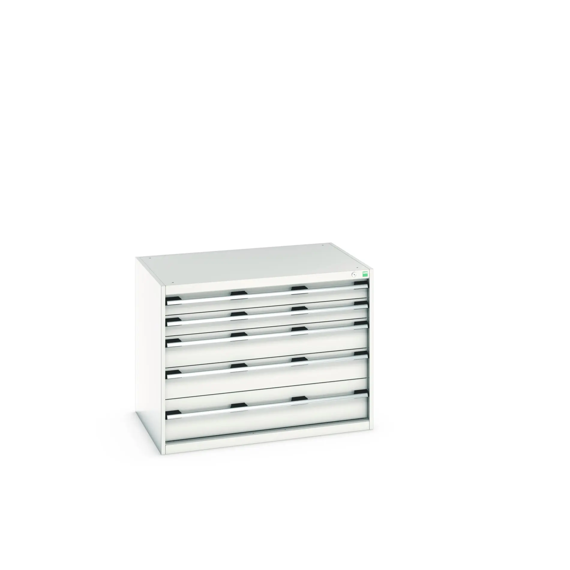 Produktfoto 1 von Bott 5 Stahl Schubladenbehälter Schrank Hellgrau, 800 mm x 750 mm x 1050 mm
