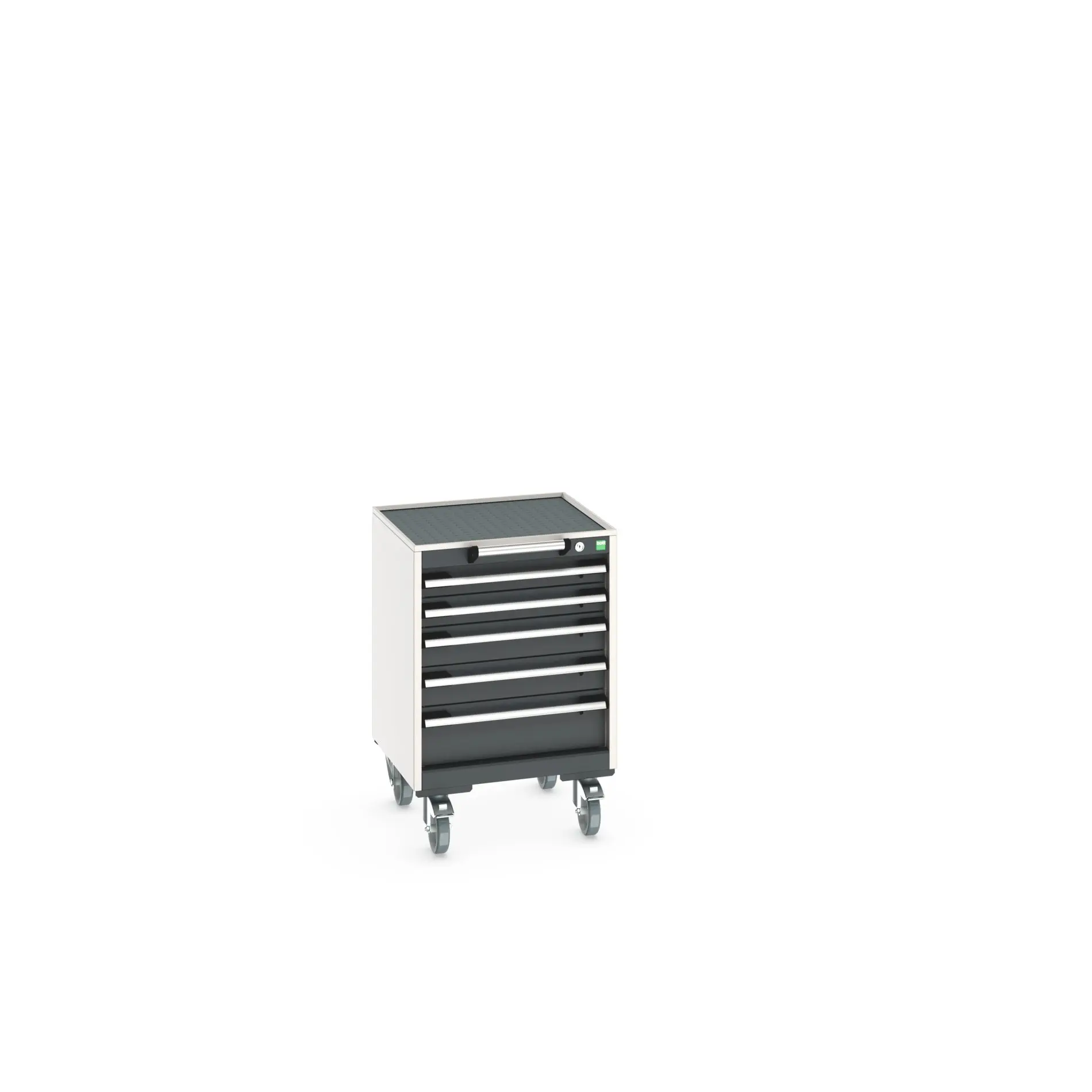 Produktfoto 1 von Bott Aufbewahrungsschrank Typ Beweglicher Schrank Freistehend 5 Schublade/n 785 mm 525 mm 525 mm mit Rädern Stahlblech