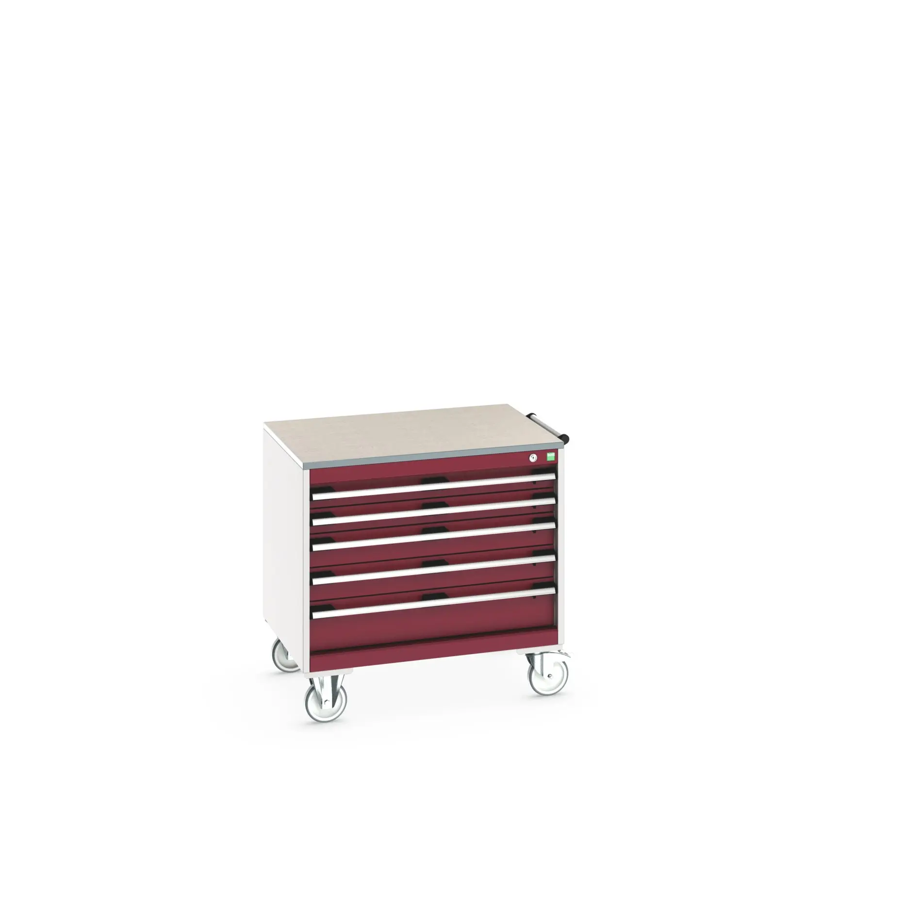 Produktfoto 1 von Bott Aufbewahrungsschrank Typ Beweglicher Schrank Freistehend 5 Schublade/n 790 mm 80 mm 650 mm mit Rädern Stahlblech