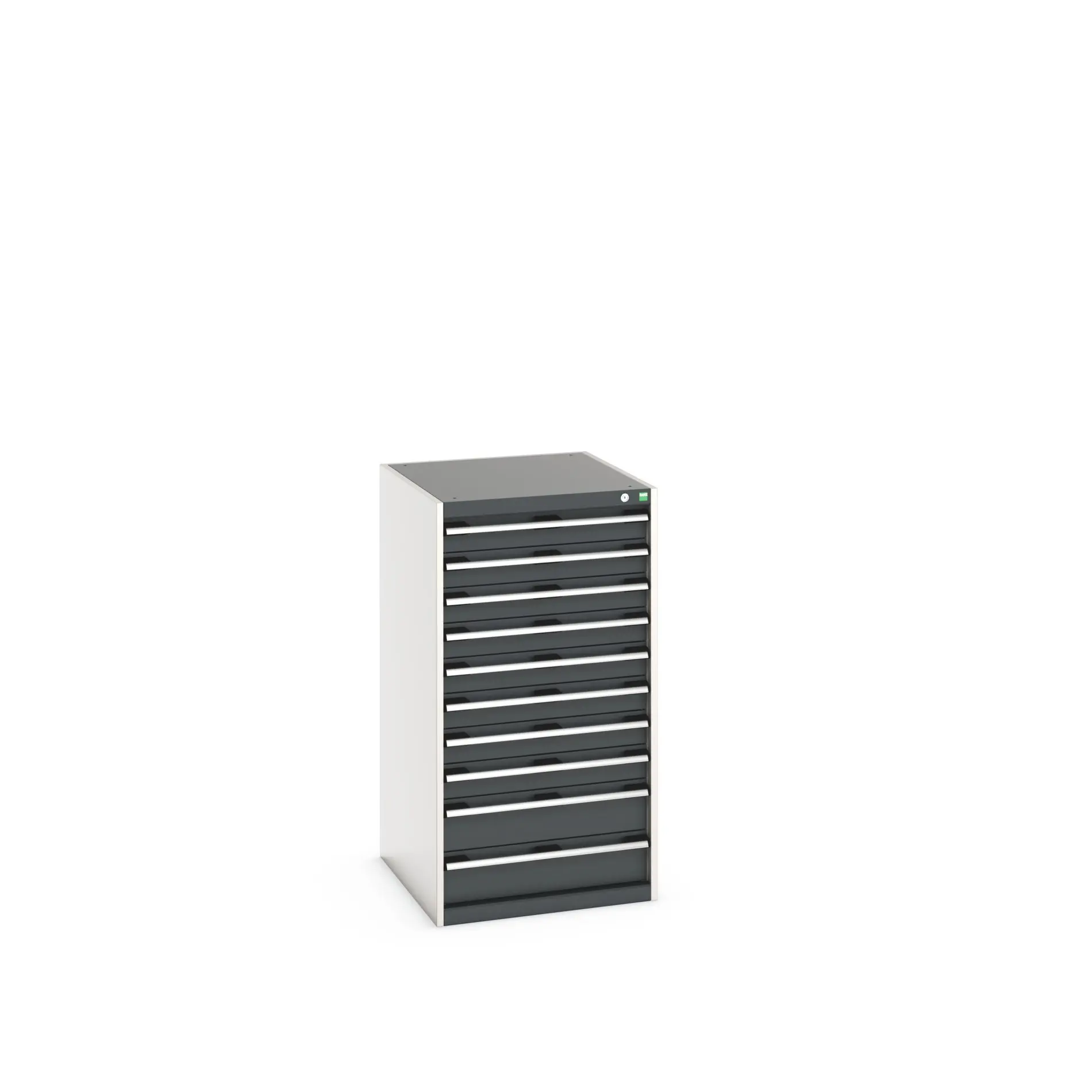 Produktfoto 1 von Bott 10 Stahl Schubladenbehälter Schrank Grau, 1200 mm x 750 mm x 650 mm