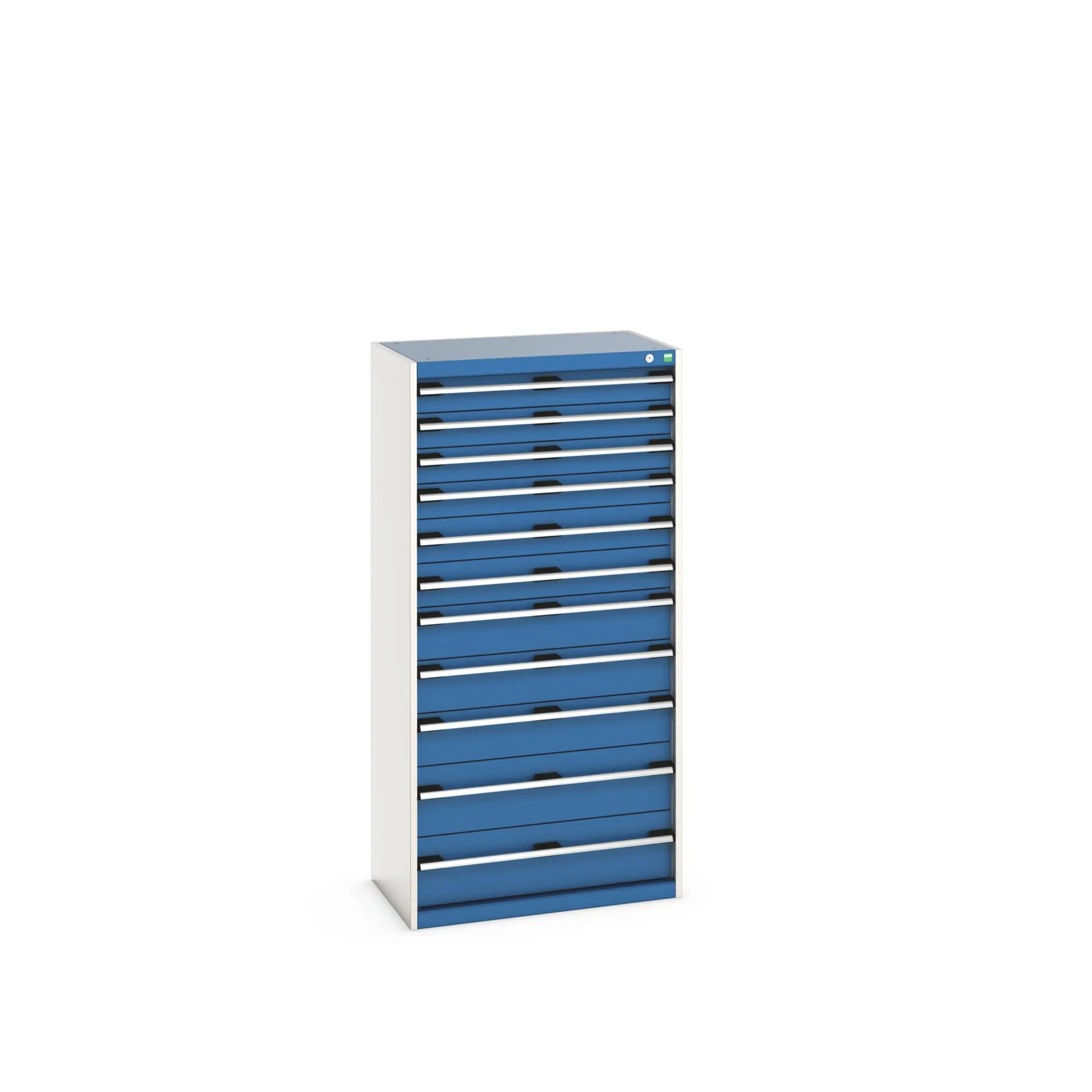 Produktfoto 1 von Bott 11 Stahl Schubladenbehälter Schrank Blau, 1600 mm x 525 mm x 800 mm