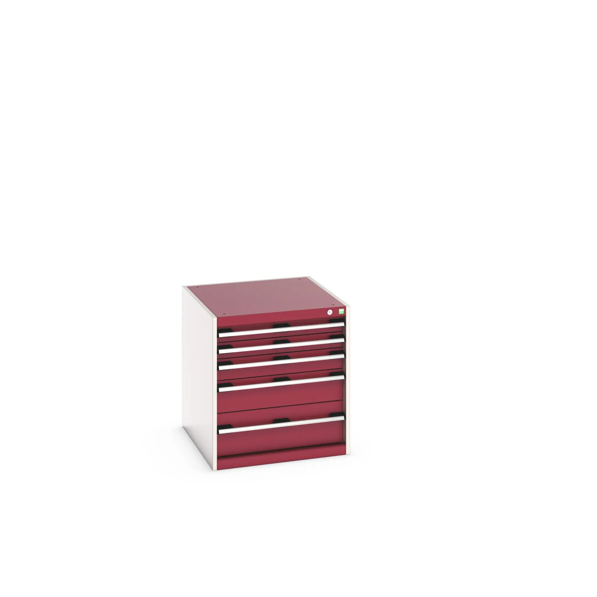 Produktfoto 1 von Bott 5 Stahl Schubladenbehälter Schrank Rot, 700 mm x 750 mm x 650 mm