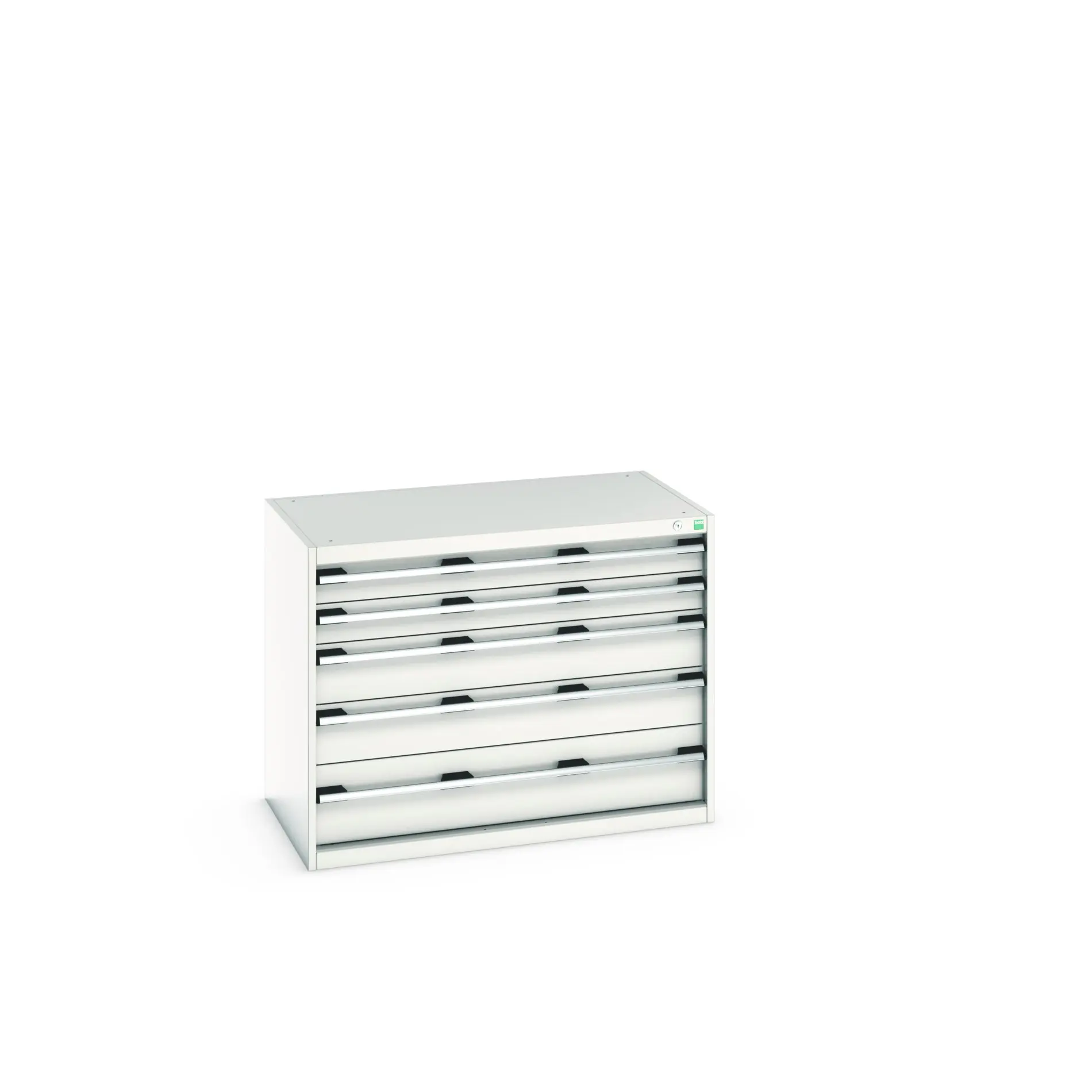 Produktfoto 1 von Bott 5 Stahl Schubladenbehälter Schrank Hellgrau, 800 mm x 650 mm x 1050 mm