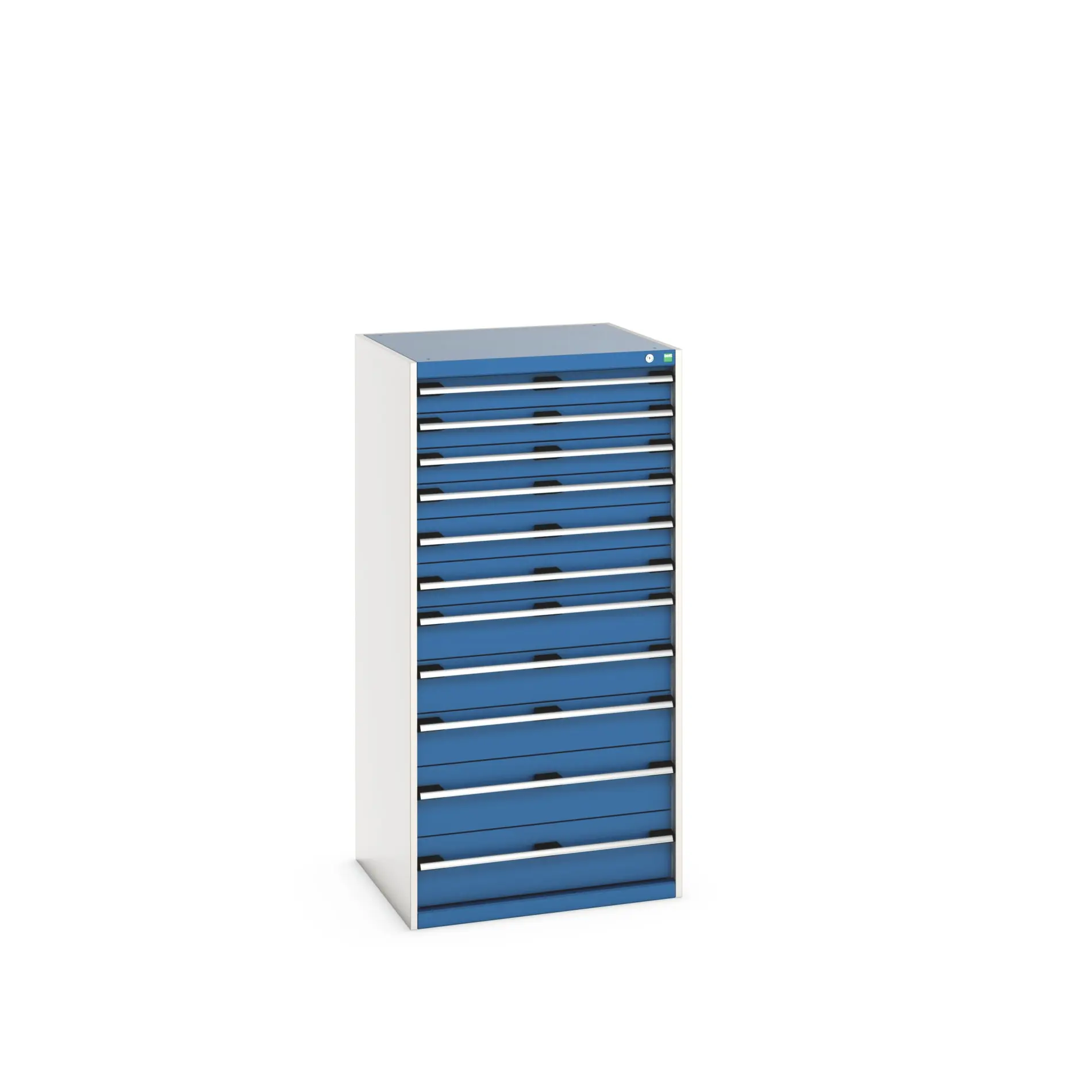Produktfoto 1 von Bott 11 Stahl Schubladenbehälter Schrank Blau, 1600 mm x 750 mm x 800 mm