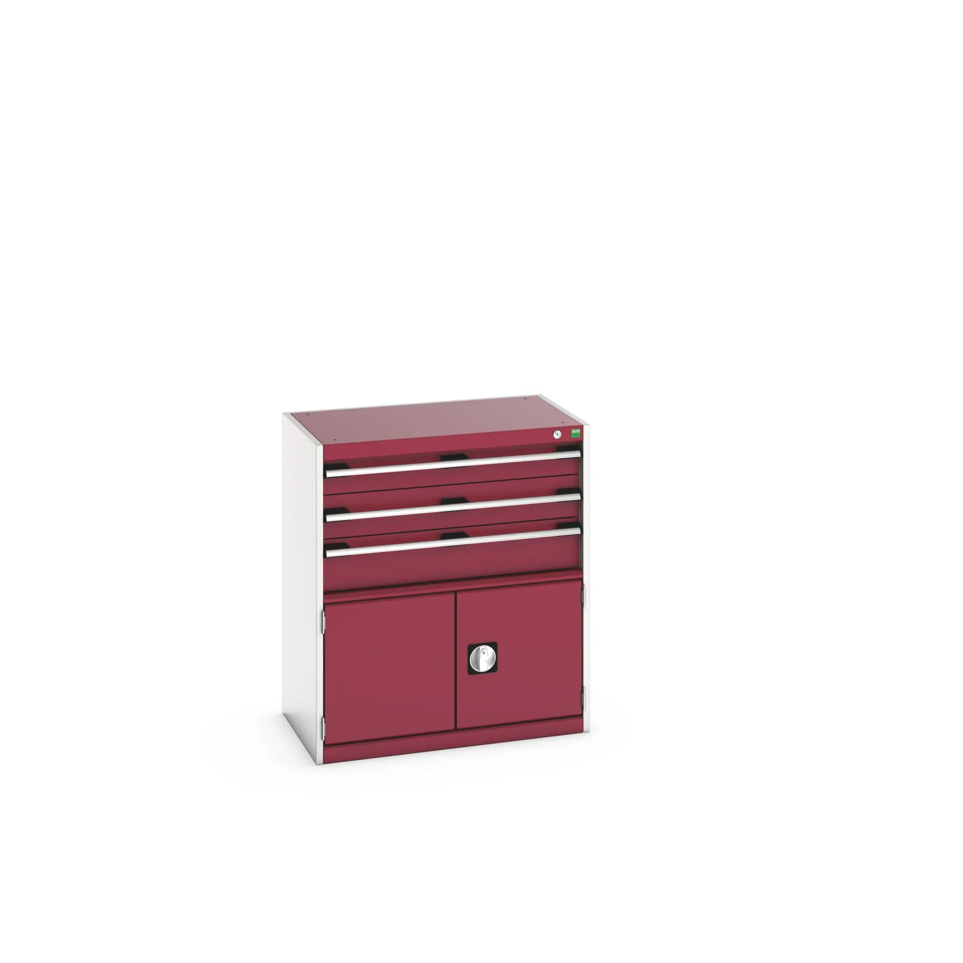 Produktfoto 1 von Bott Aufbewahrungsschrank Typ Schrank Freistehend 2 Tür/en 3 Schublade/n 900 mm 80 mm Ja 525 mm Stahlblech