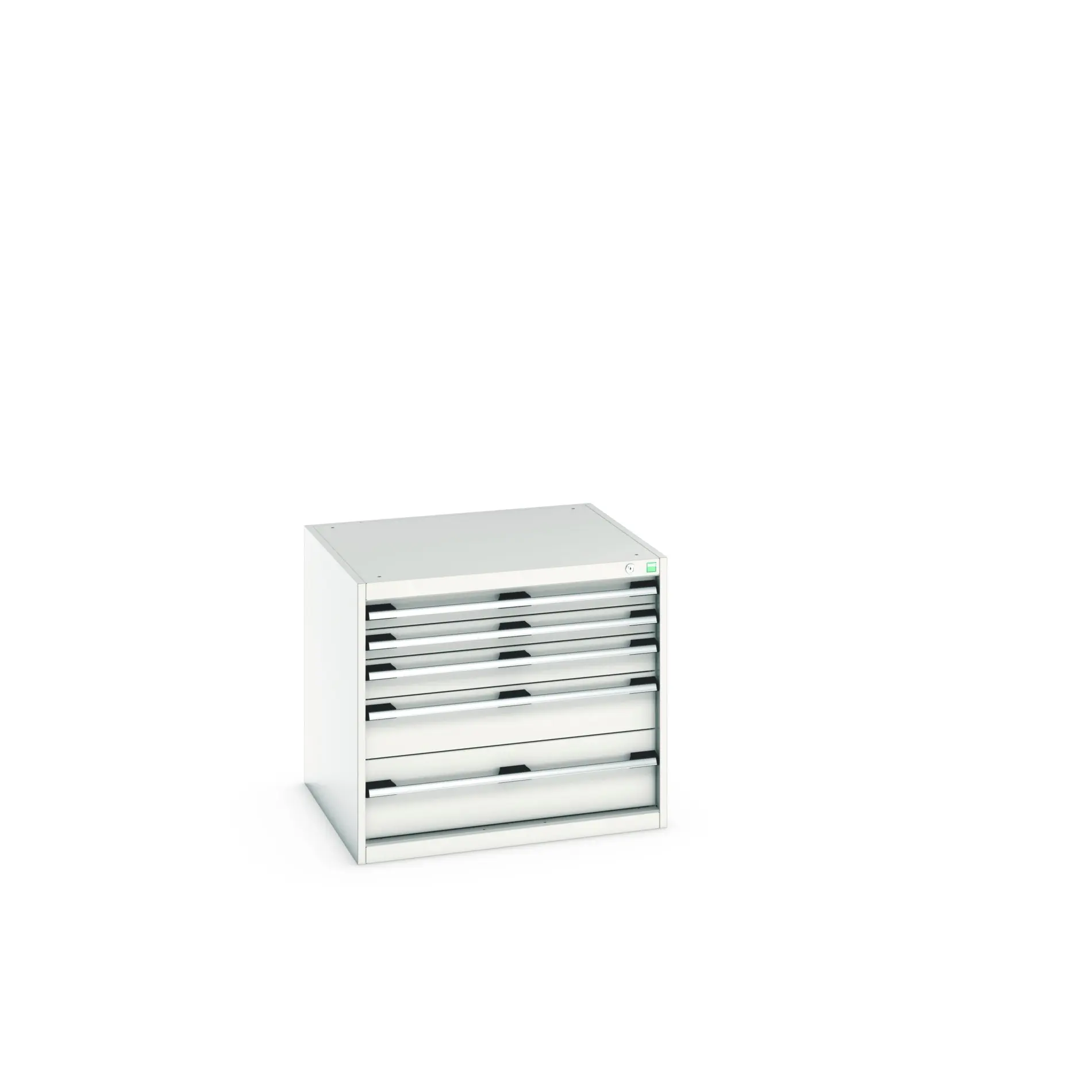 Produktfoto 1 von Bott 5 Stahl Schubladenbehälter Schrank Hellgrau, 700 mm x 750 mm x 800 mm